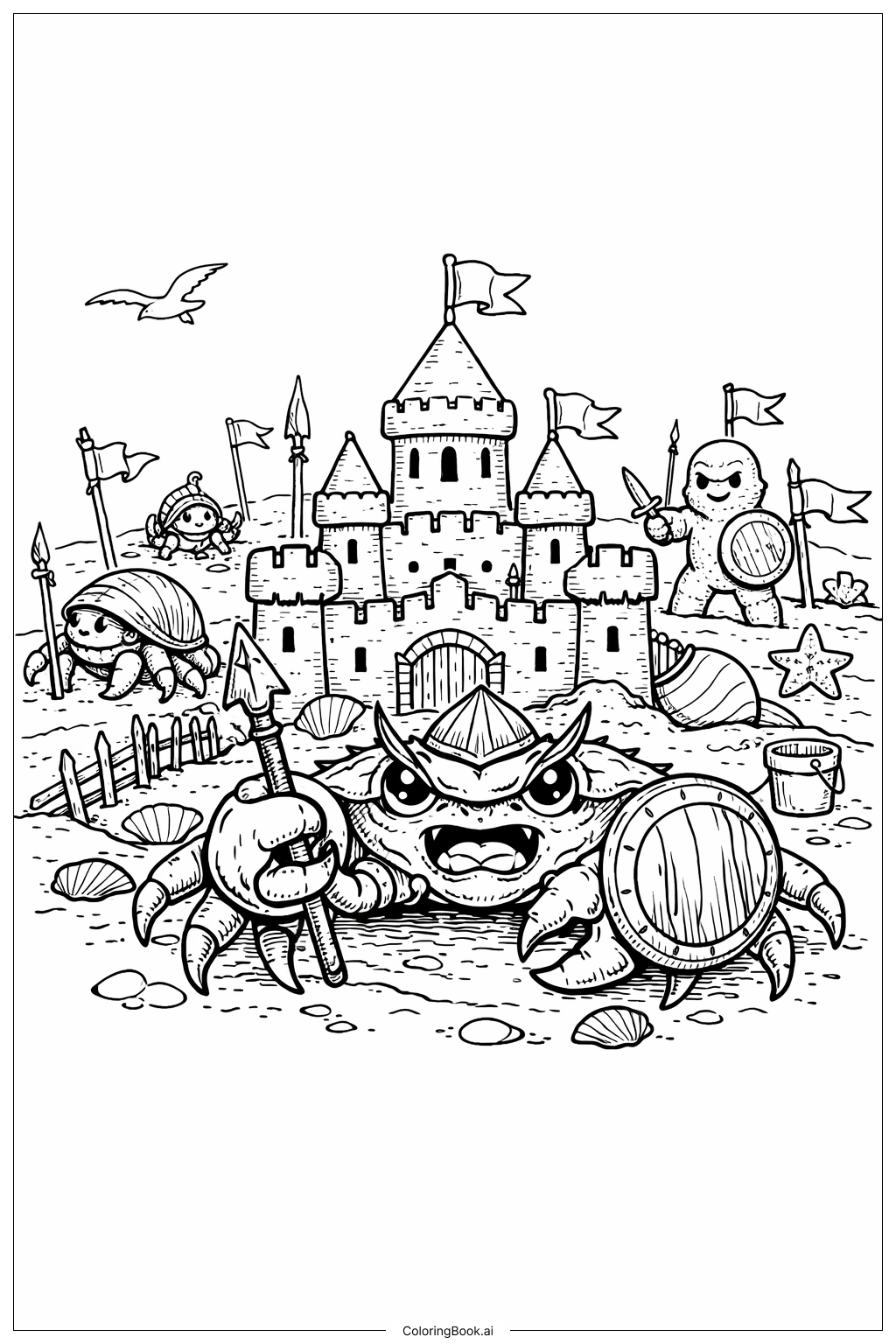  게성 공격 색칠공부 페이지 