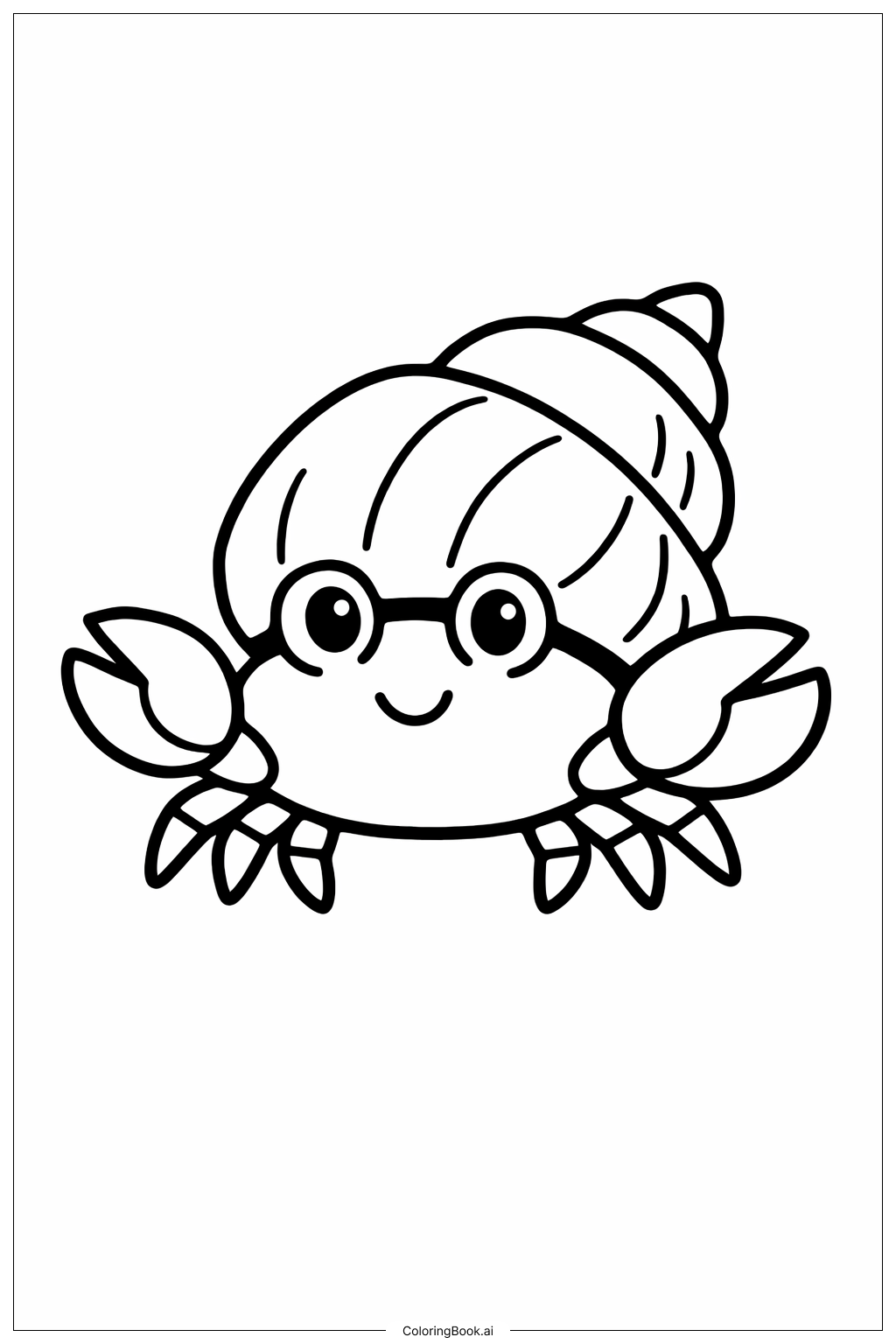 Crabe avec coquillage