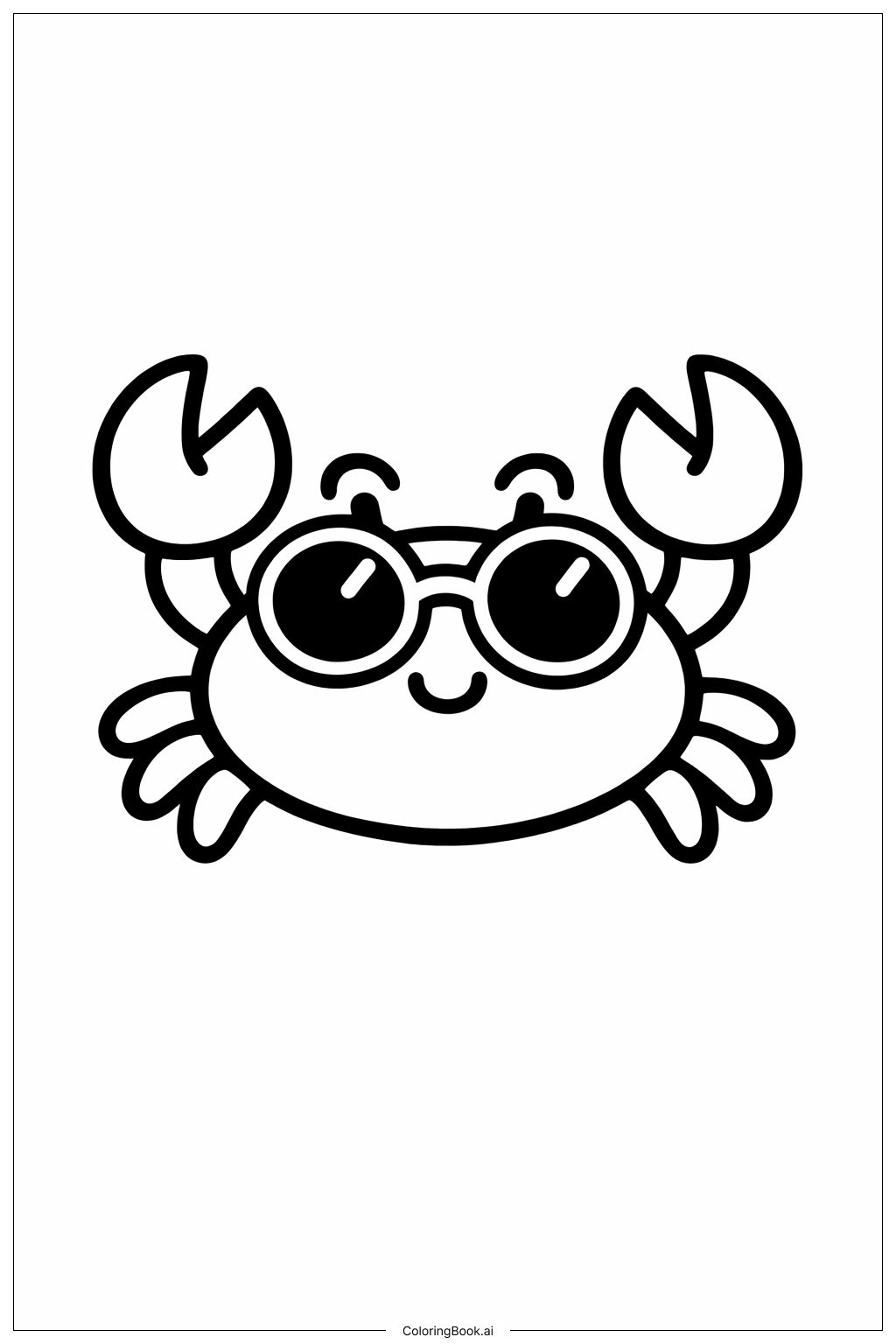 Crabe avec des lunettes de soleil
