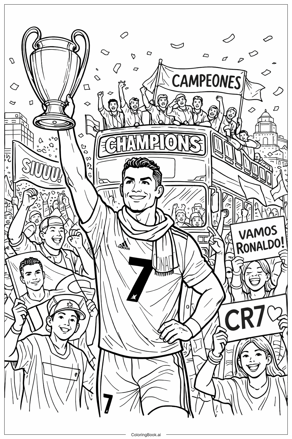  克里斯蒂亞諾·羅納度著色頁 