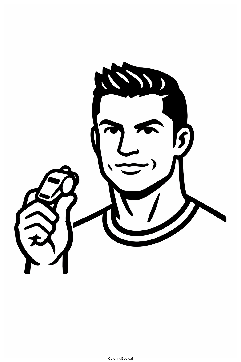  Página para colorear de Cristiano Ronaldo 