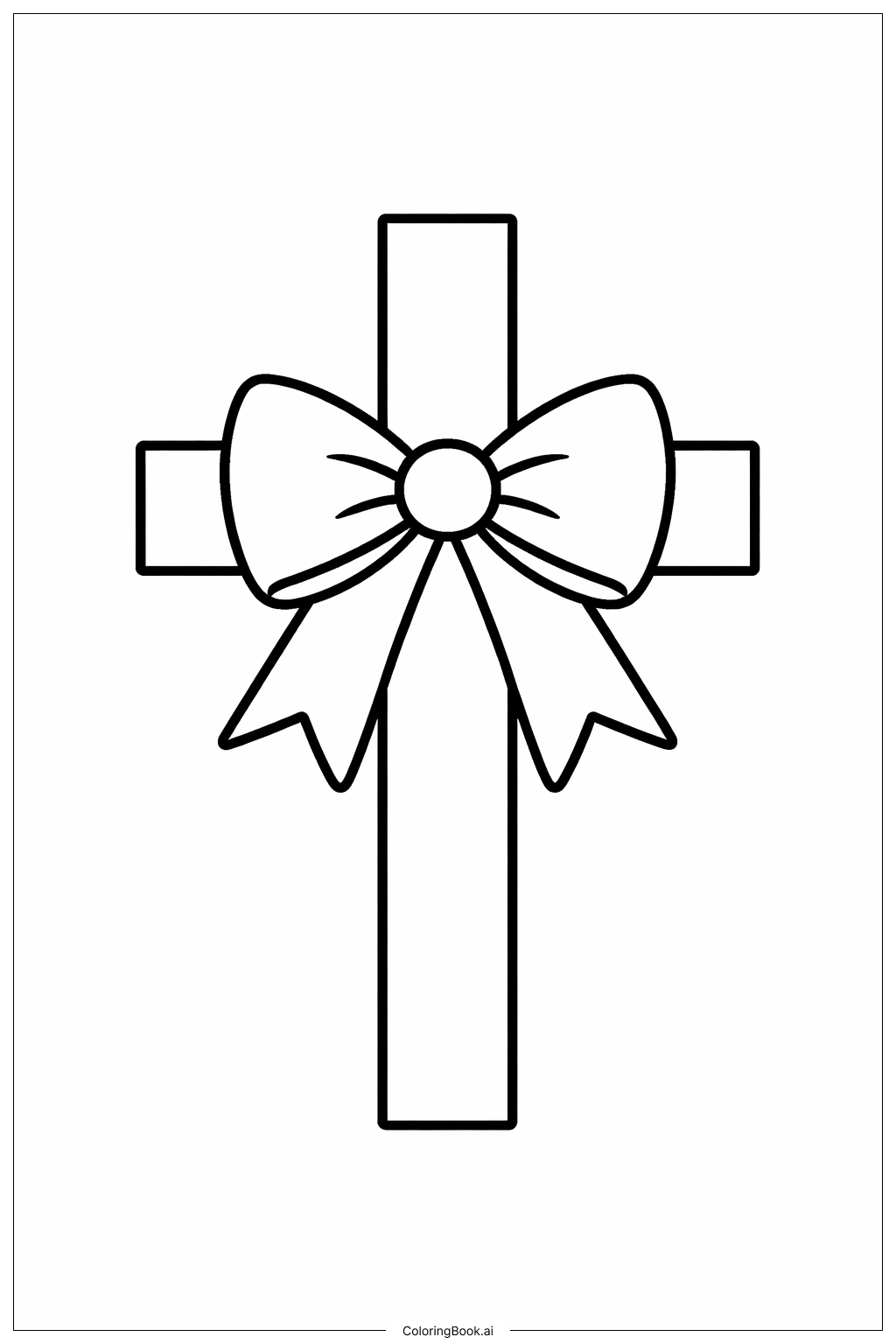 Cross Coloring Page