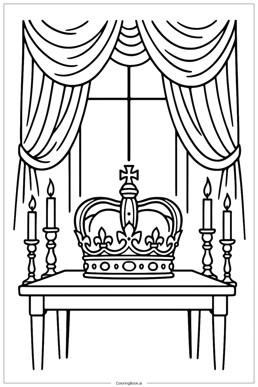 皇冠填色页 