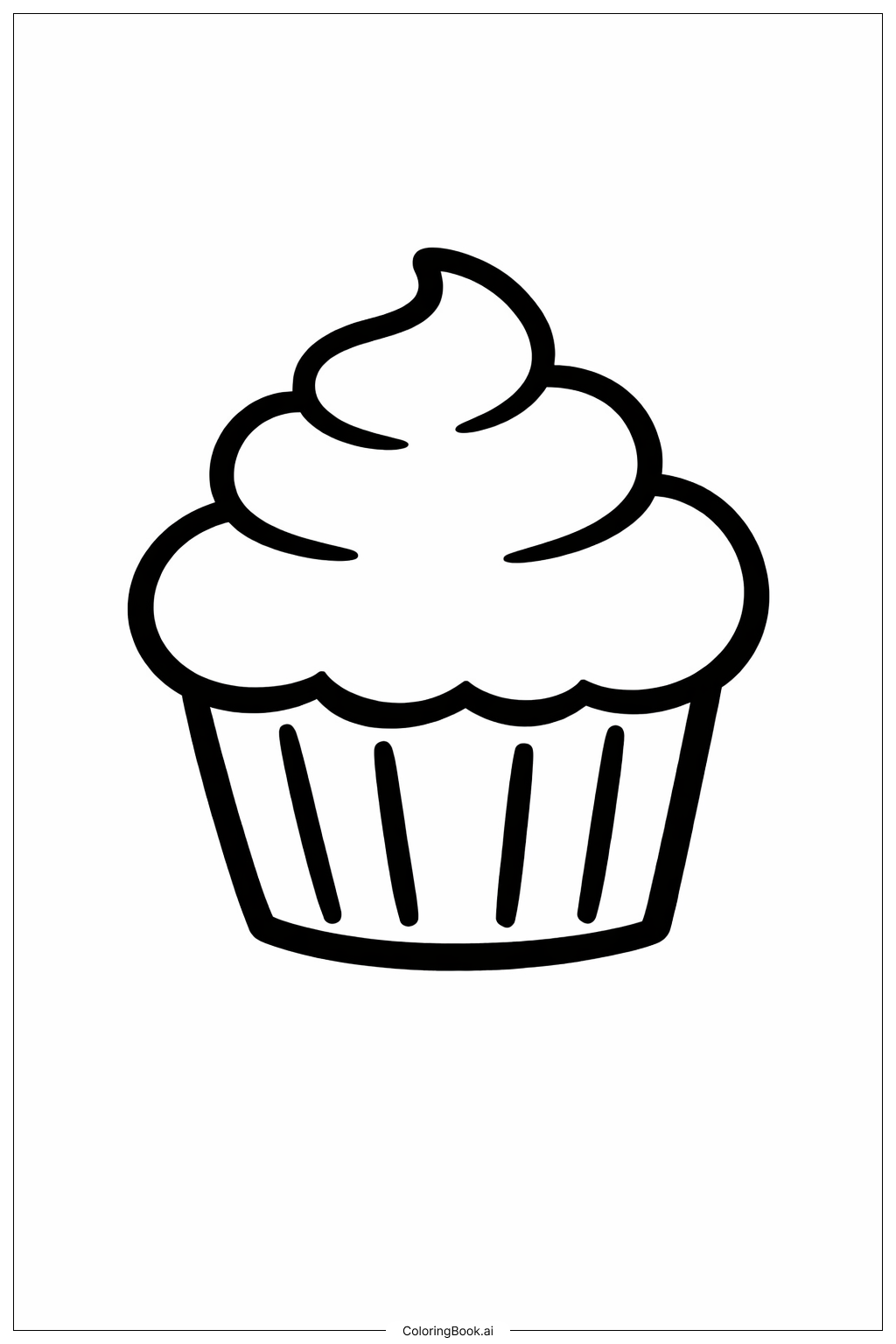  Cupcake Doodle Ausmalseite 