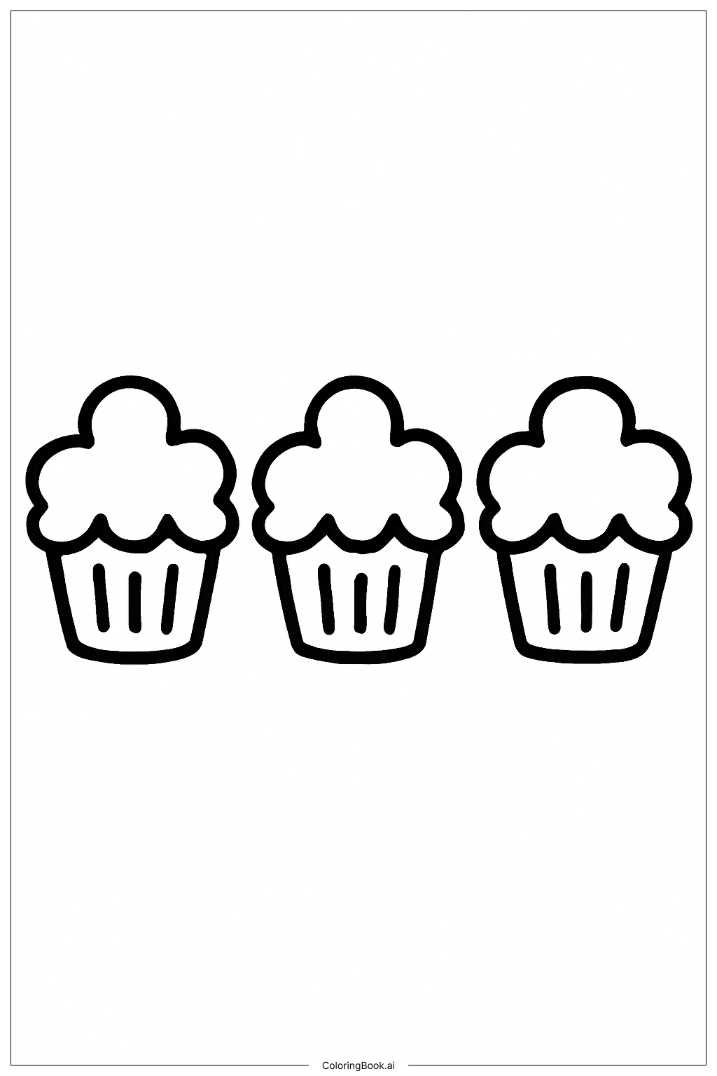  케이크 색칠공부 페이지 