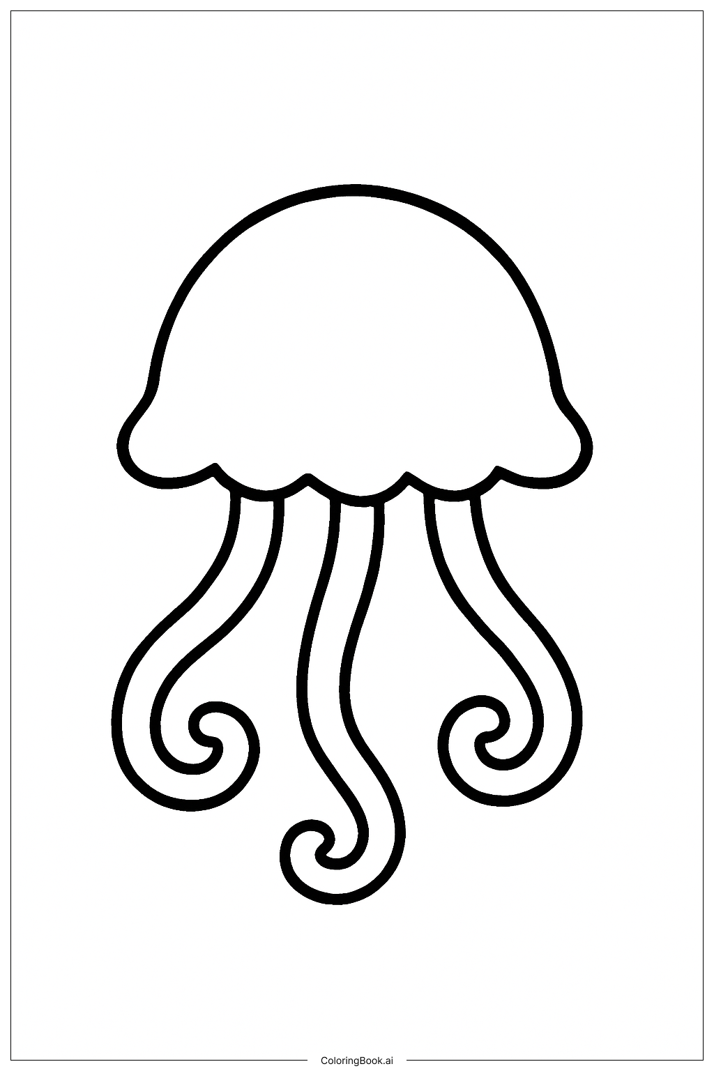  Page de coloriage Méduse aux Tentacules Bouclés 