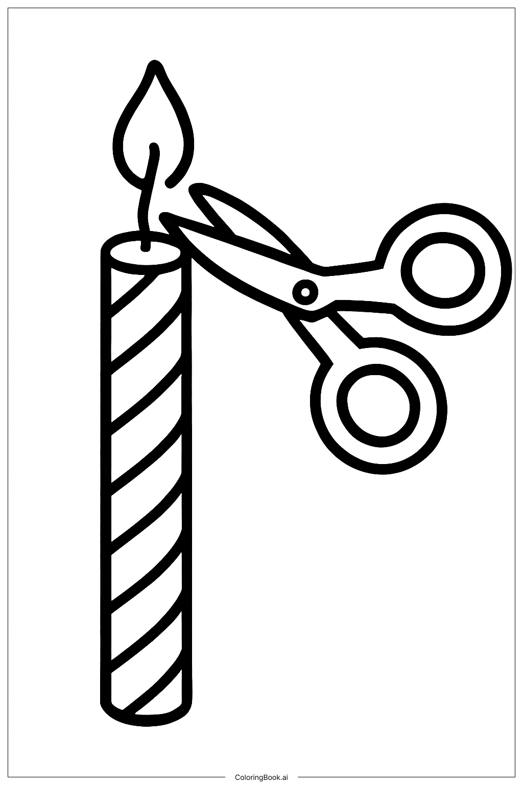  Cut Birthday Candle Coloring Page 