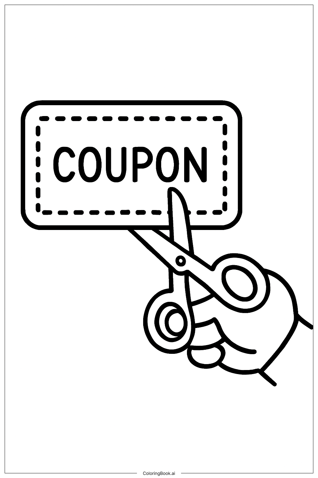  Cut Coupon Coloring Page 