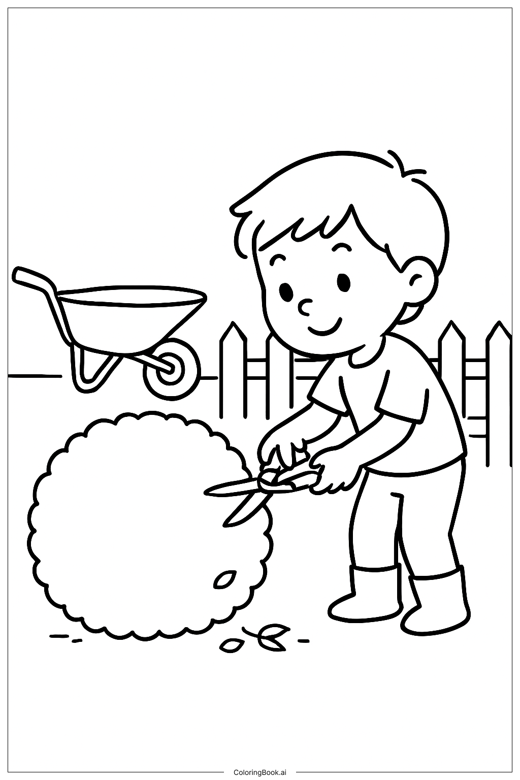  Cut Garden Hedge Coloring Page 