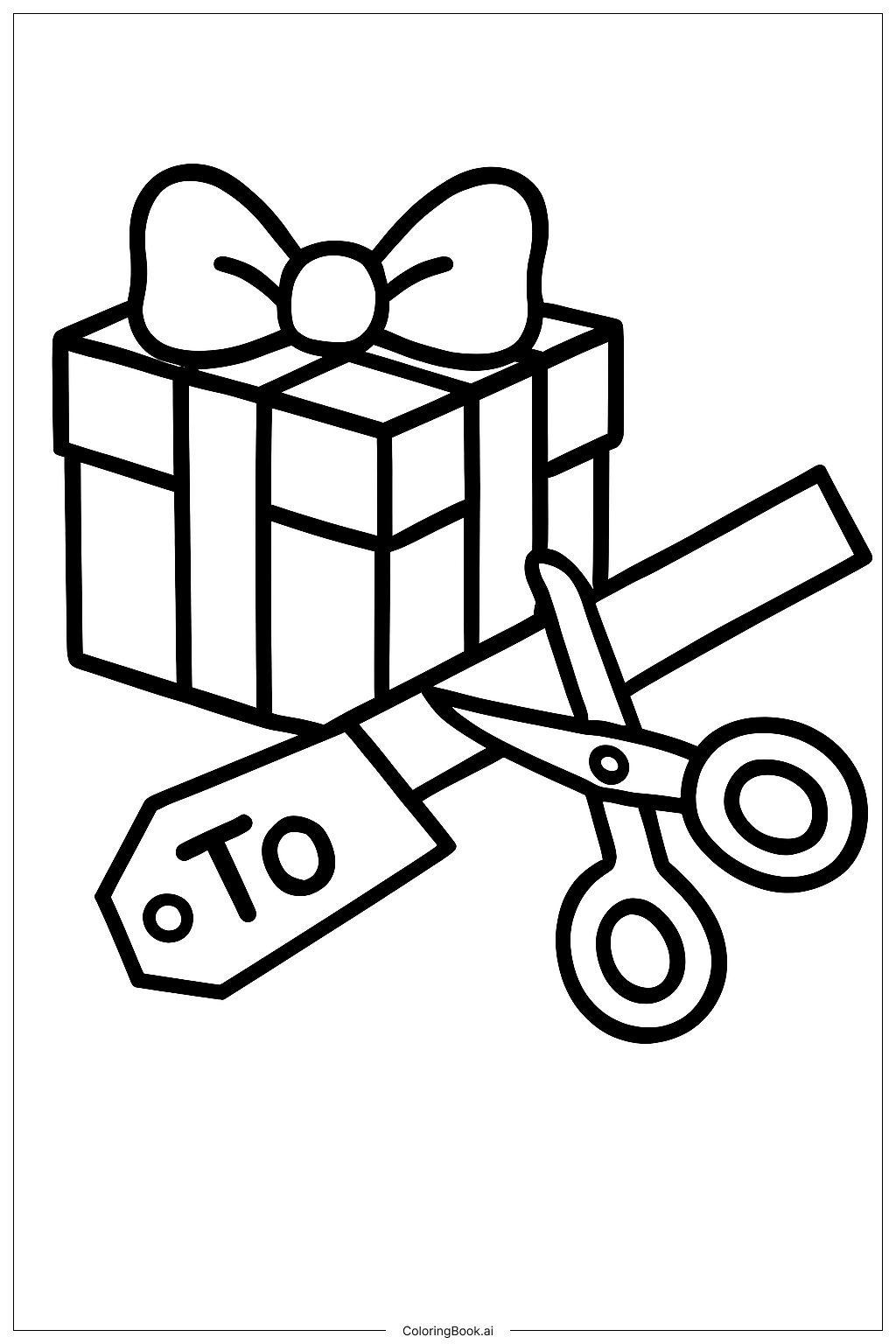  Cut Gift Tag Coloring Page 