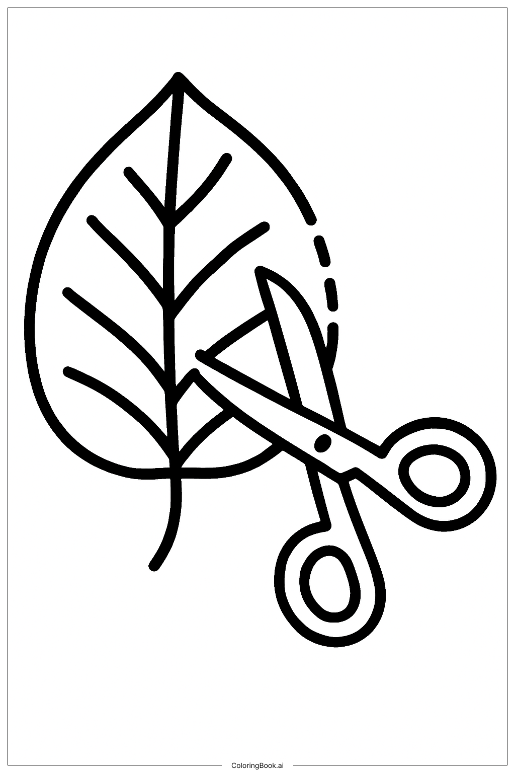  剪葉形狀著色頁 