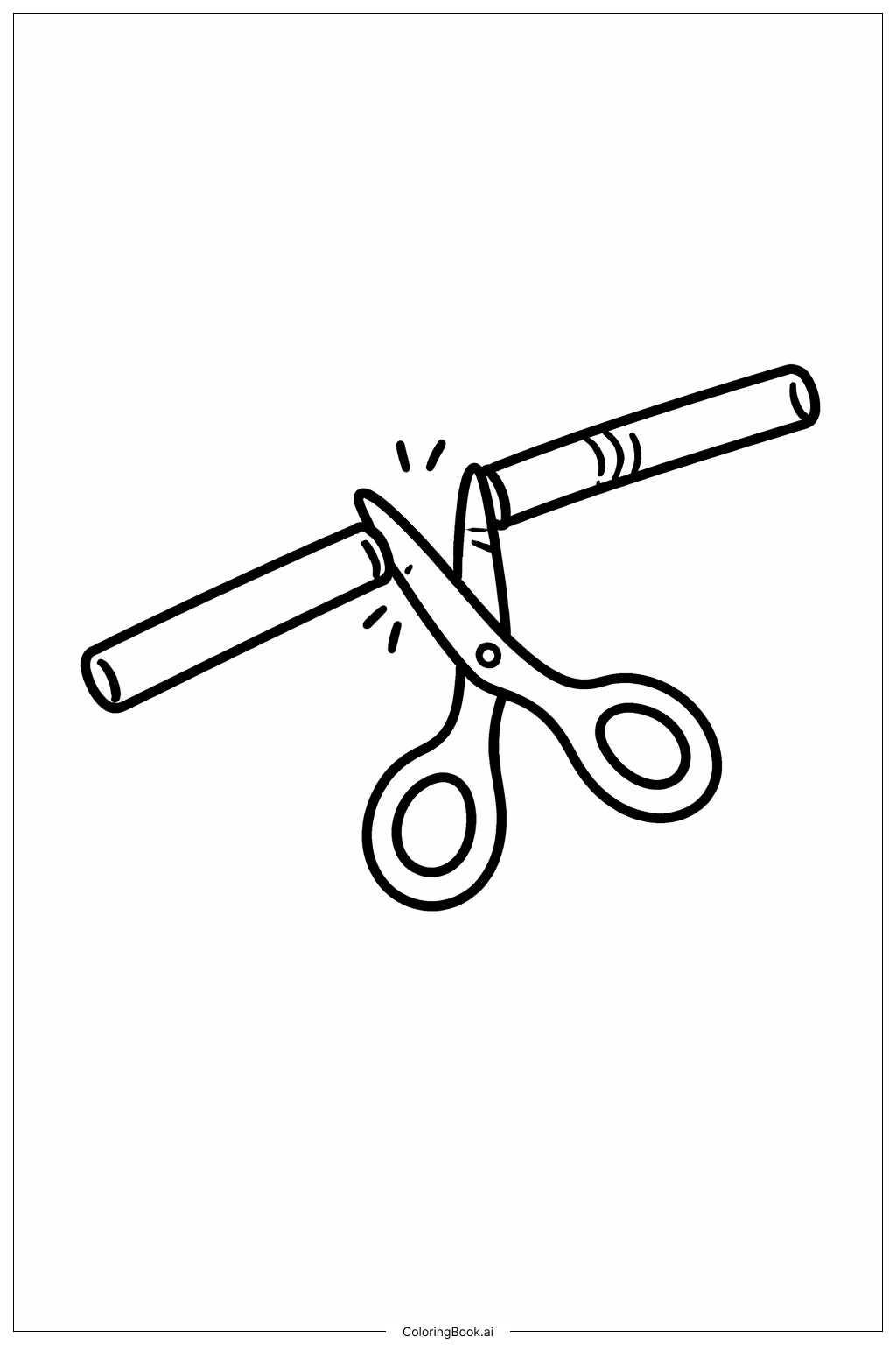  Cut Straw Coloring Page 