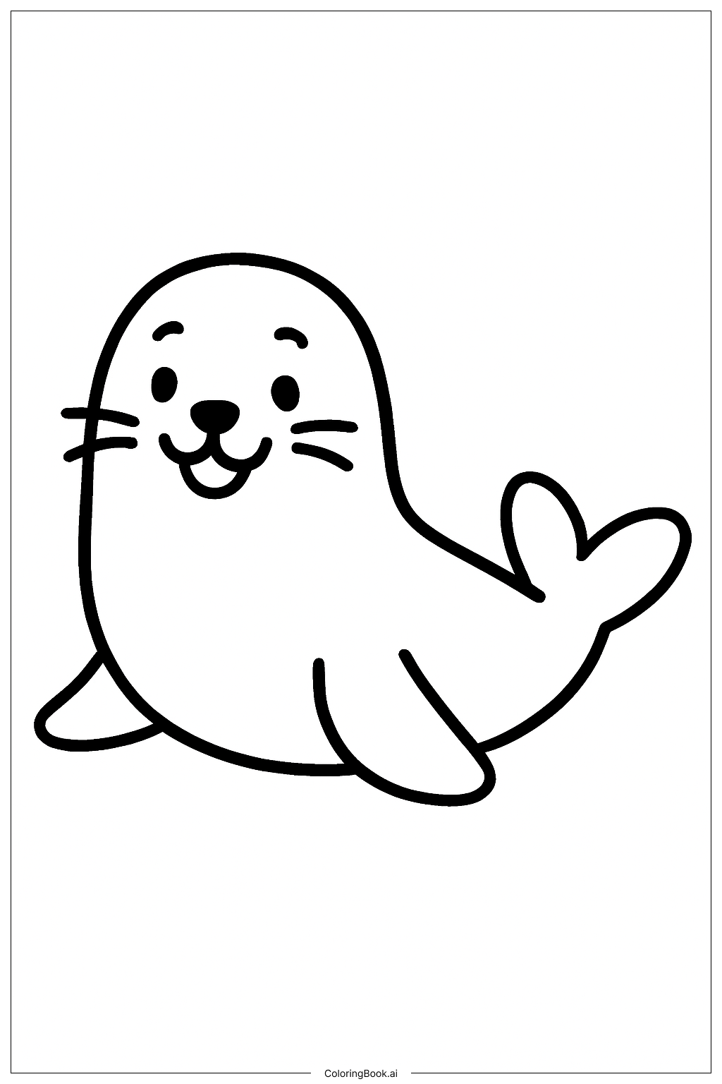 可愛動物開心海豹