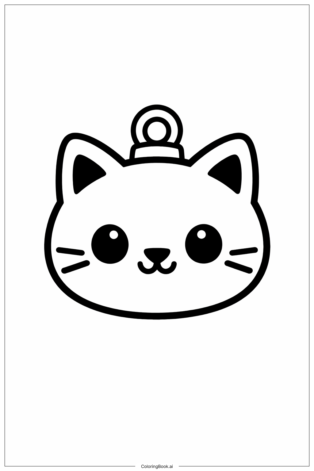  Niedliche Katzenornament Ausmalseite 