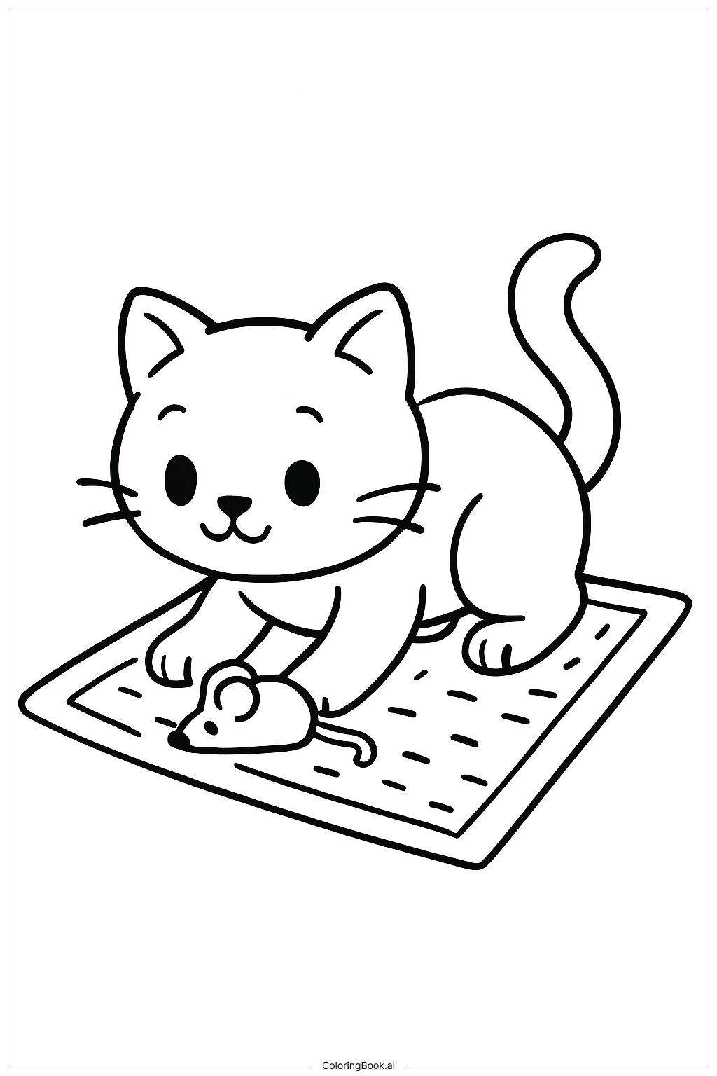 Gato Fofo com Rato de Brinquedo