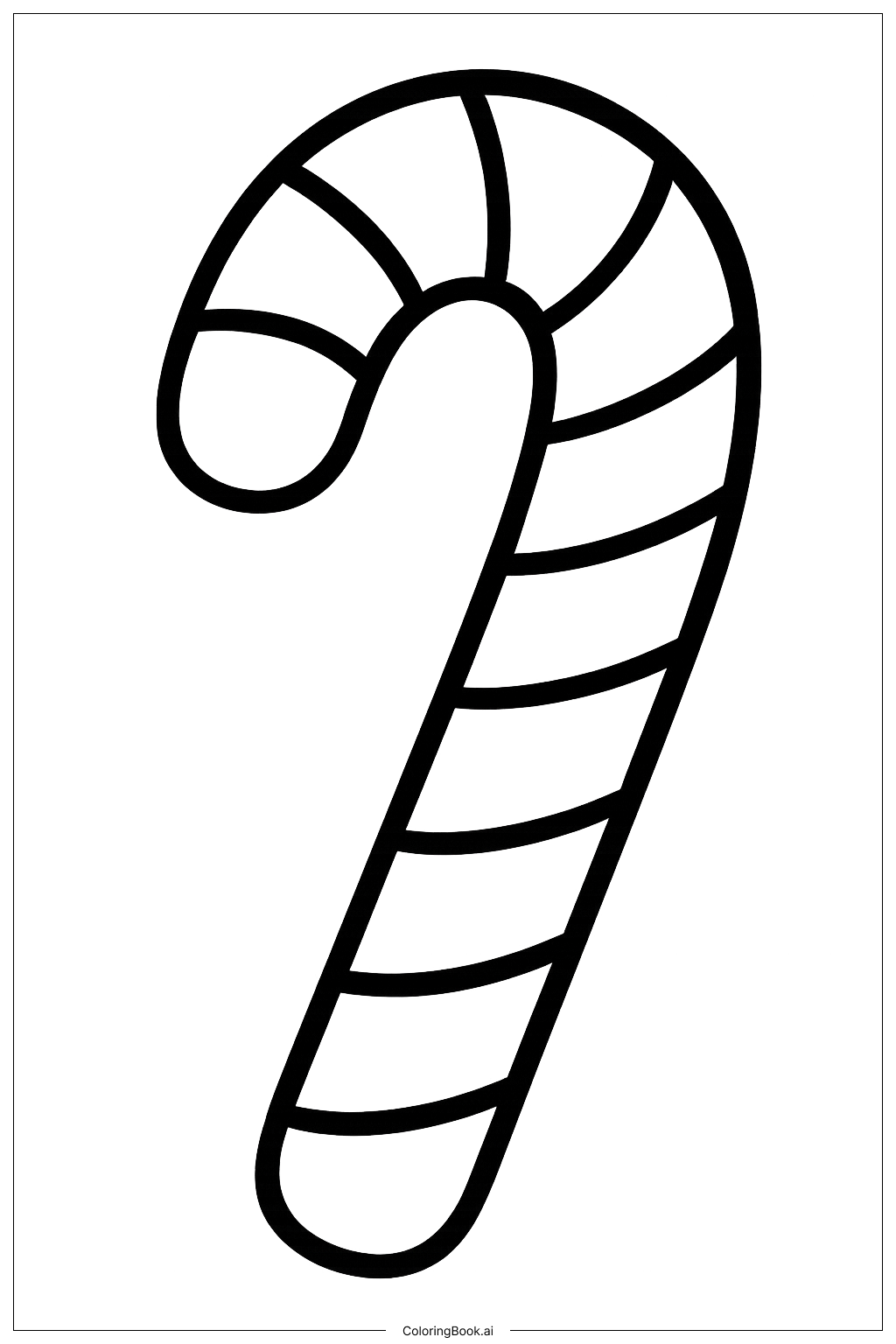  Cute Christmas Candy Cane Coloring Page 