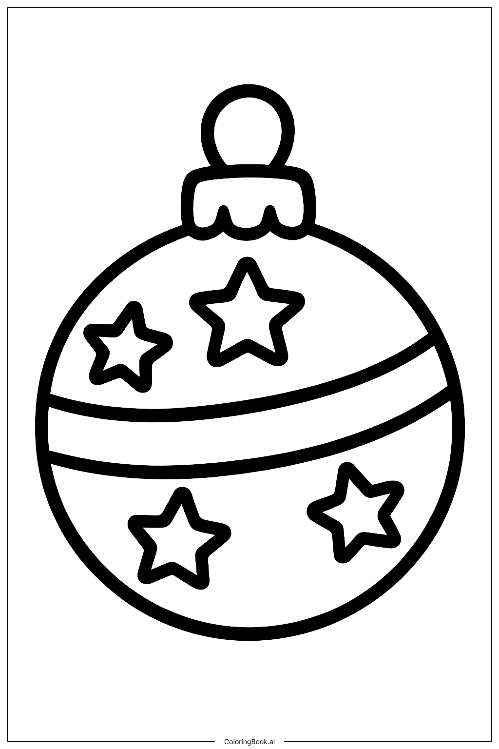  Cute Christmas Ornament Coloring Page 