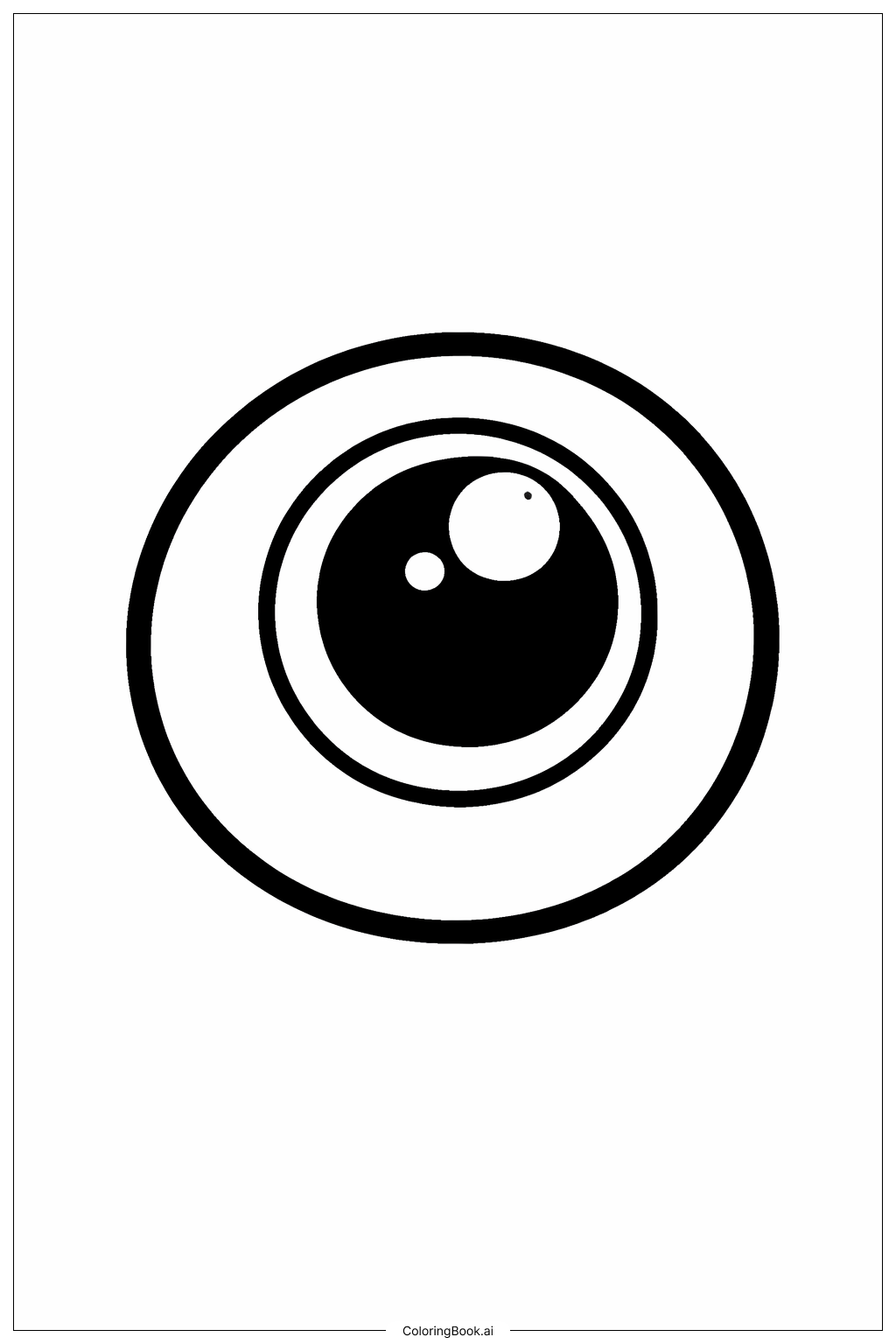  Page de coloriage Joli Œil de Poisson 