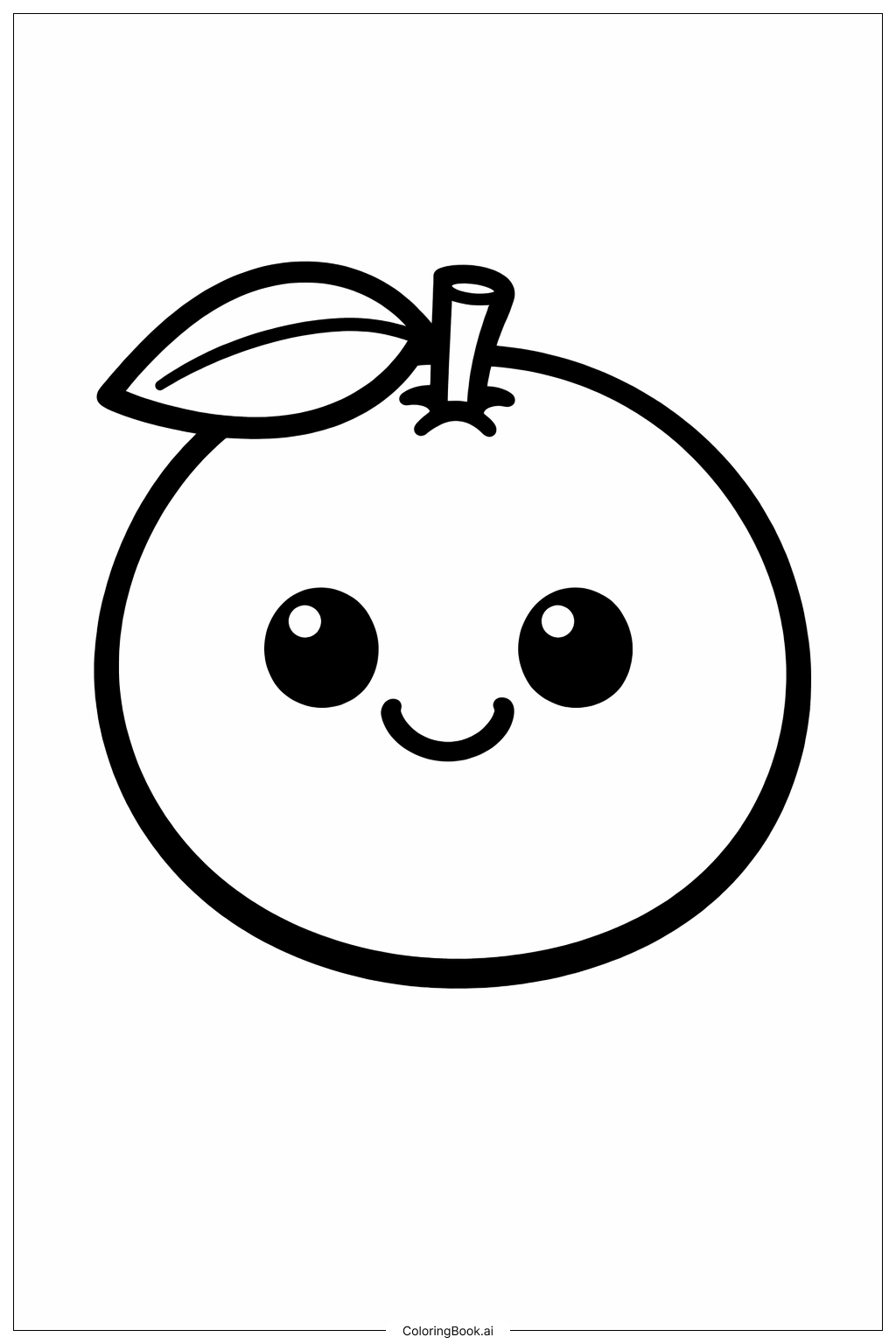  Trang tô màu Quả Cam Dễ Thương Vui Vẻ 