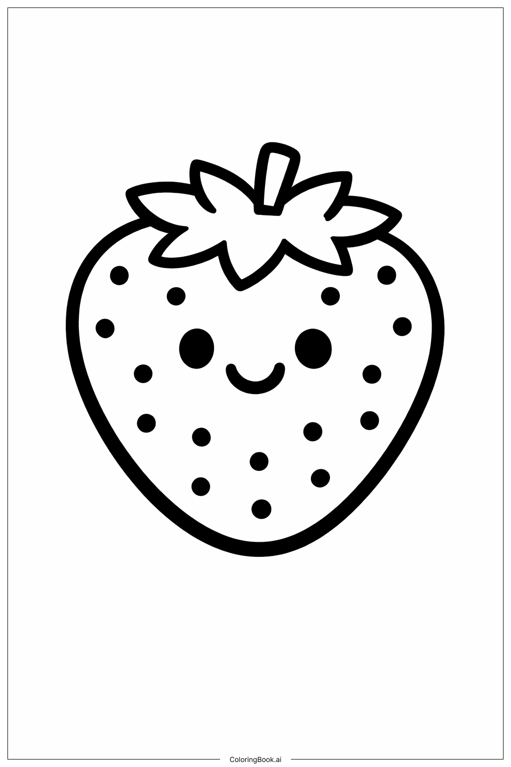  Trang tô màu Dâu Tây Dễ Thương Vui Vẻ 