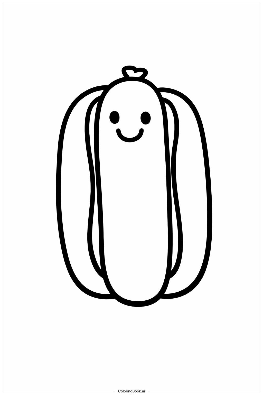  Trang tô màu Hotdog Vui Vẻ Thức Ăn Dễ Thương 