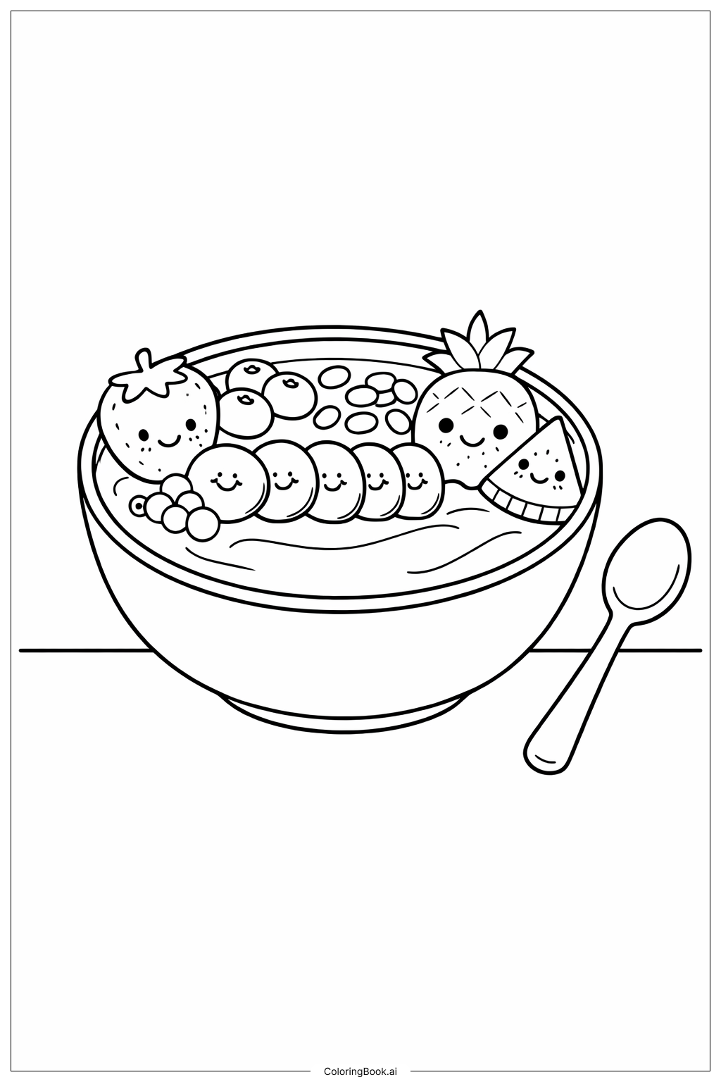 귀여운 음식 스무디 볼