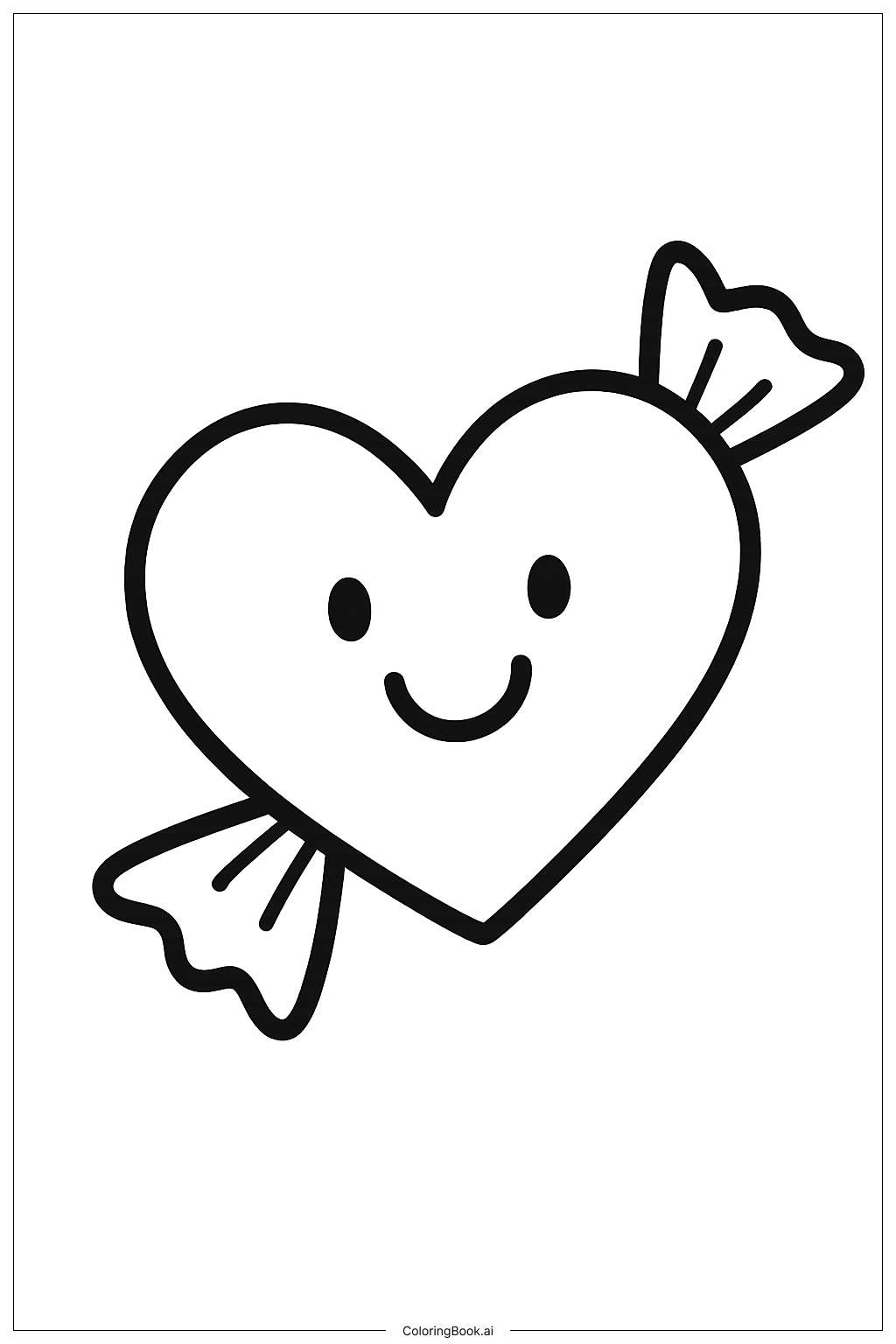  귀여운 할로윈 캔디 하트 색칠공부 페이지 