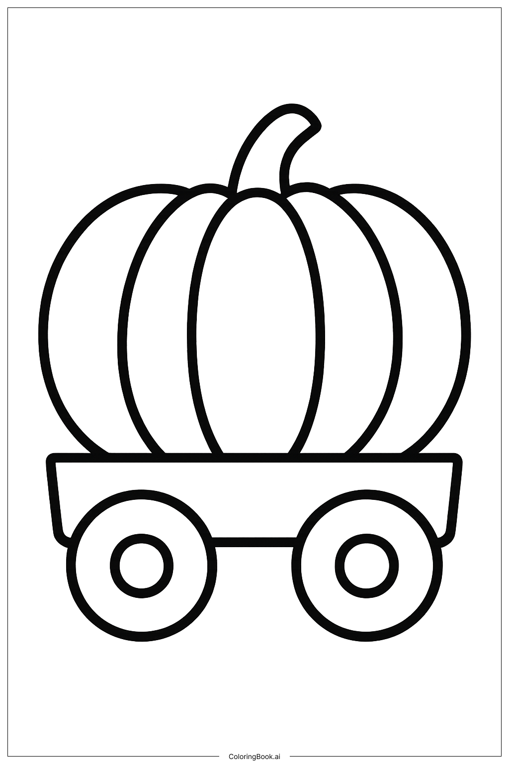 Carrinho Fofo de Abóbora para o Halloween