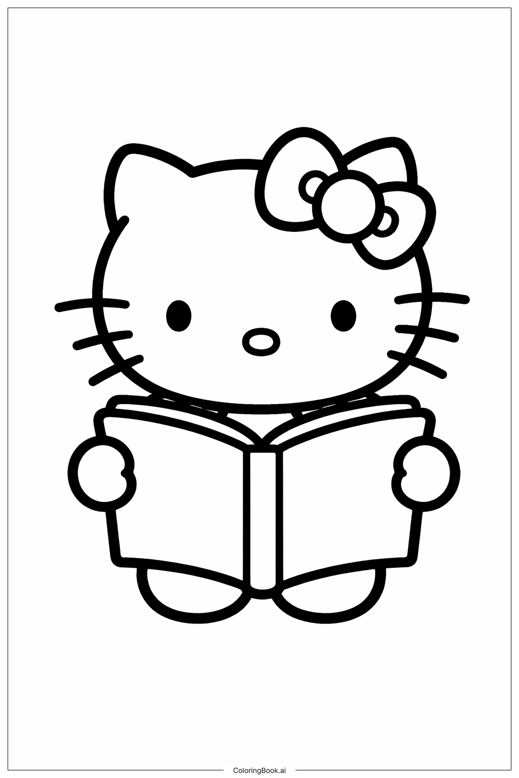  Cute Hello Kitty Coloring Page 