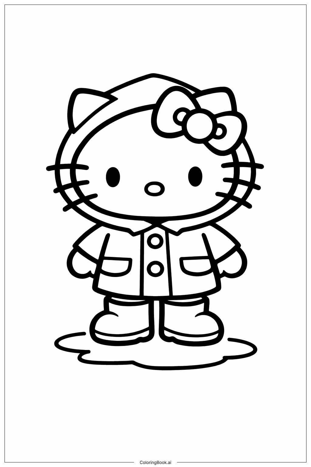 可愛的Hello Kitty著色頁