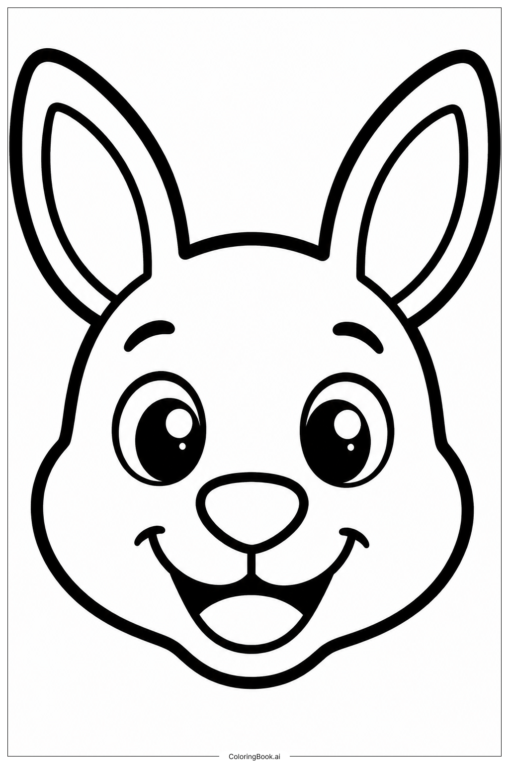 Visage de kangourou mignon