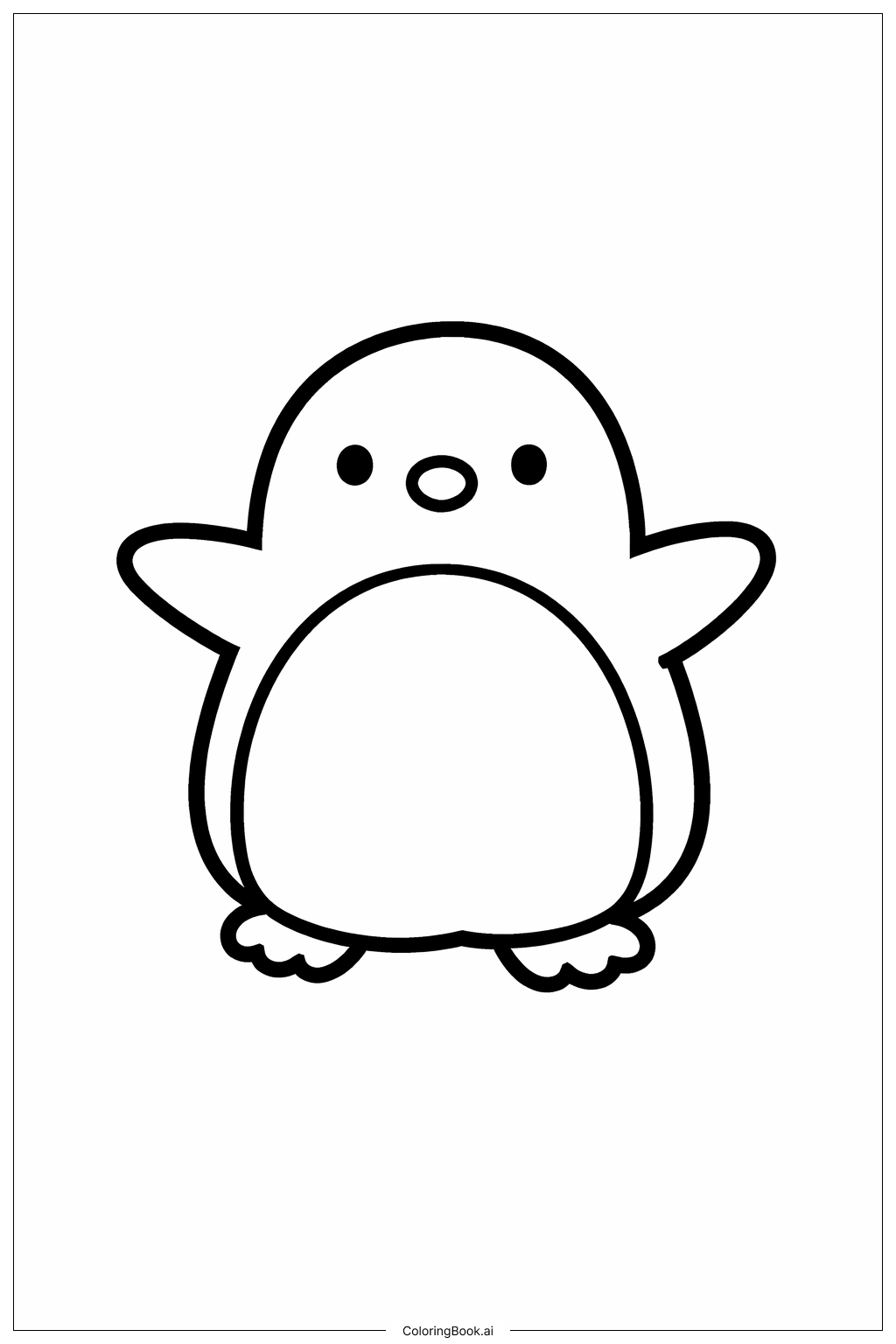  귀여운 펭귄 동물원에 데려가줘 색칠공부 페이지 