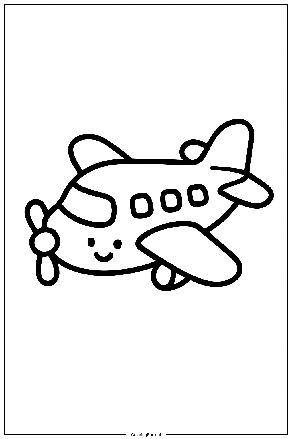  Trang tô màu Máy Bay Dễ Thương 