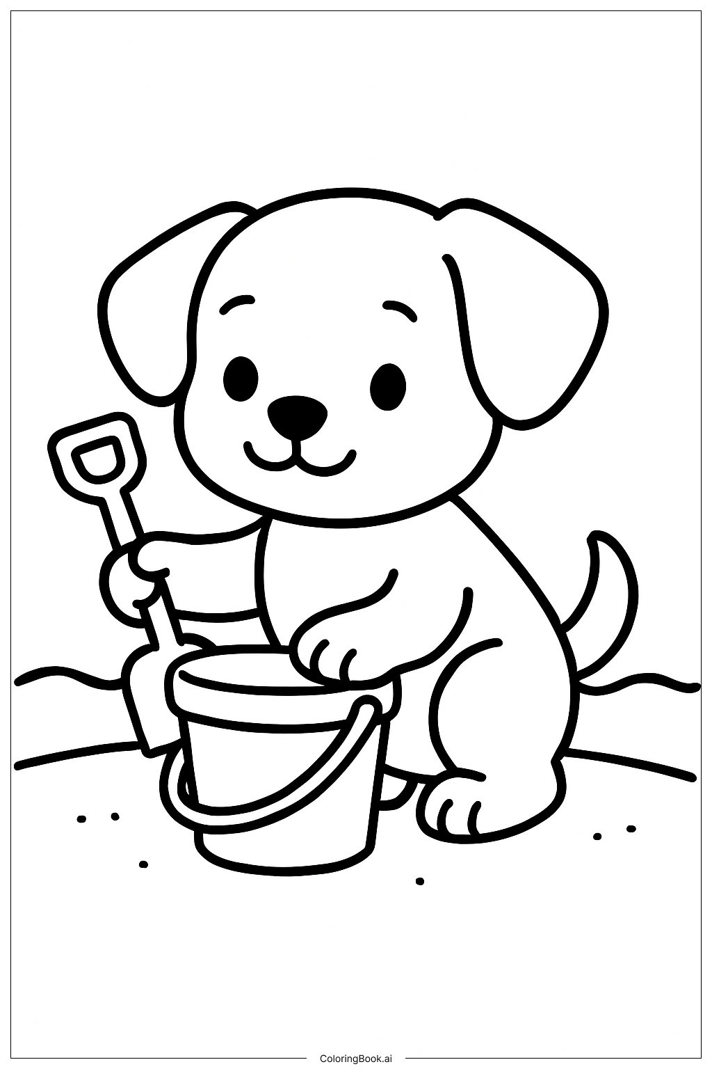 Perrito Adorable en la Playa