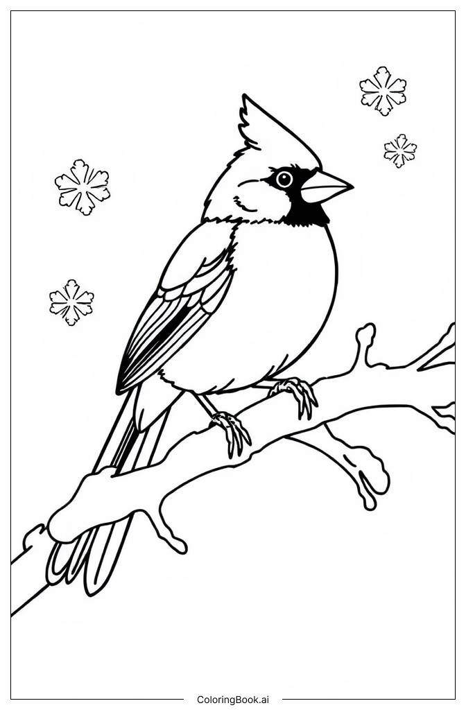  Winter Bird2 Coloring Page 