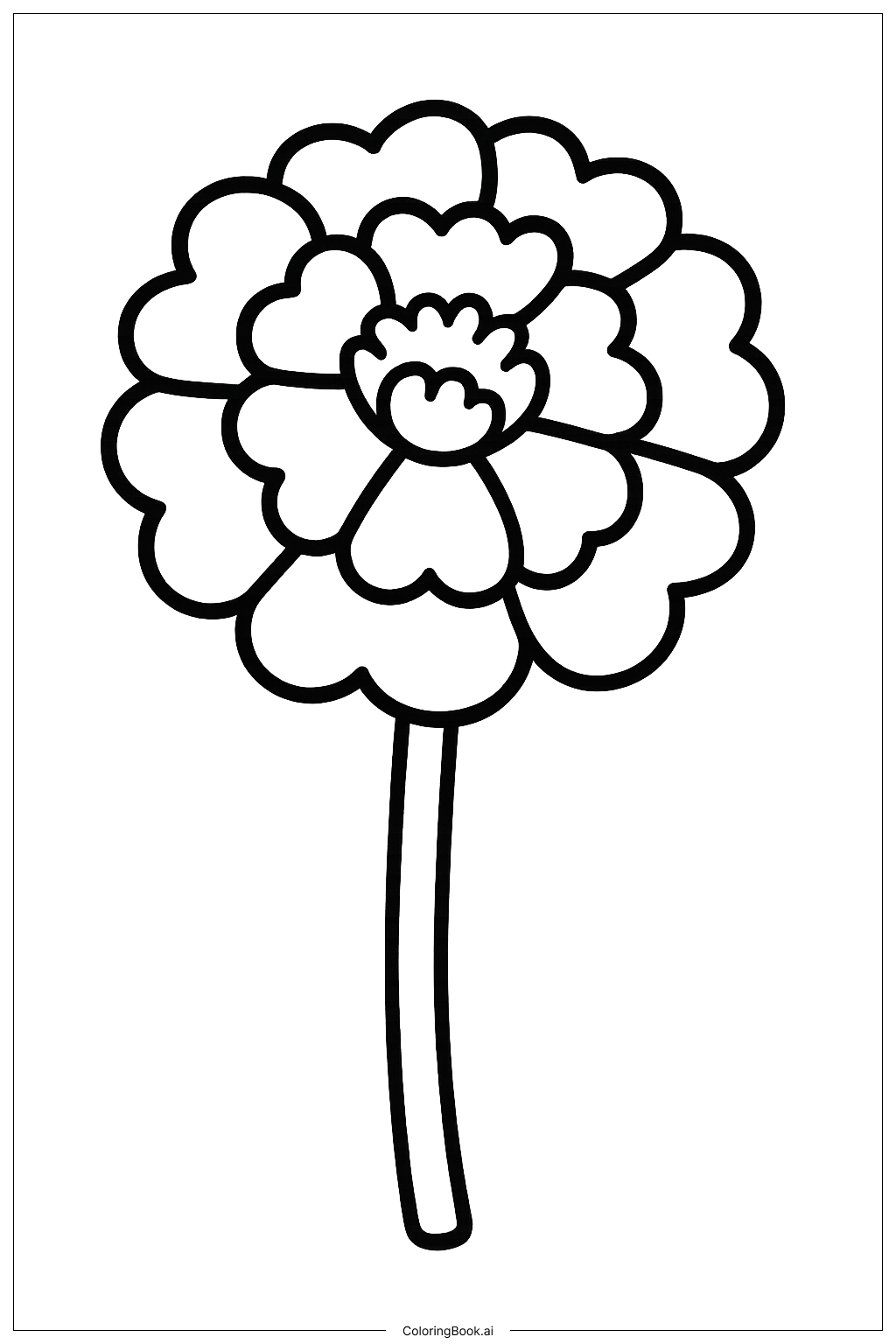  亡靈節金盞花著色頁 