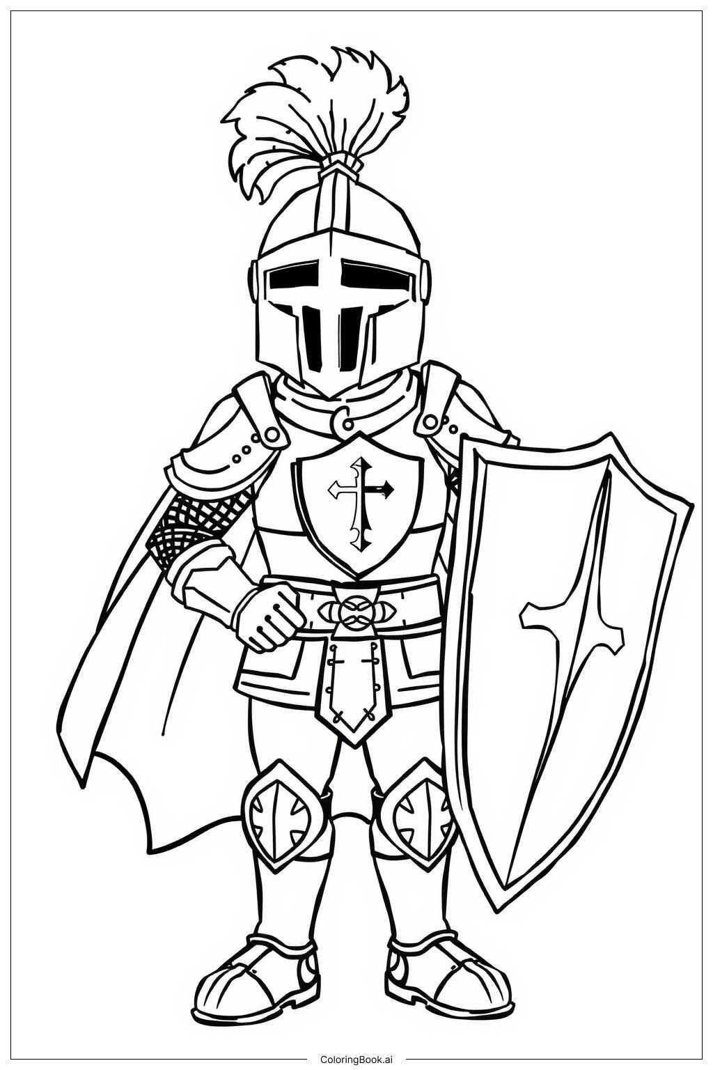  The Tale of the Knight's Courage Coloring Page 