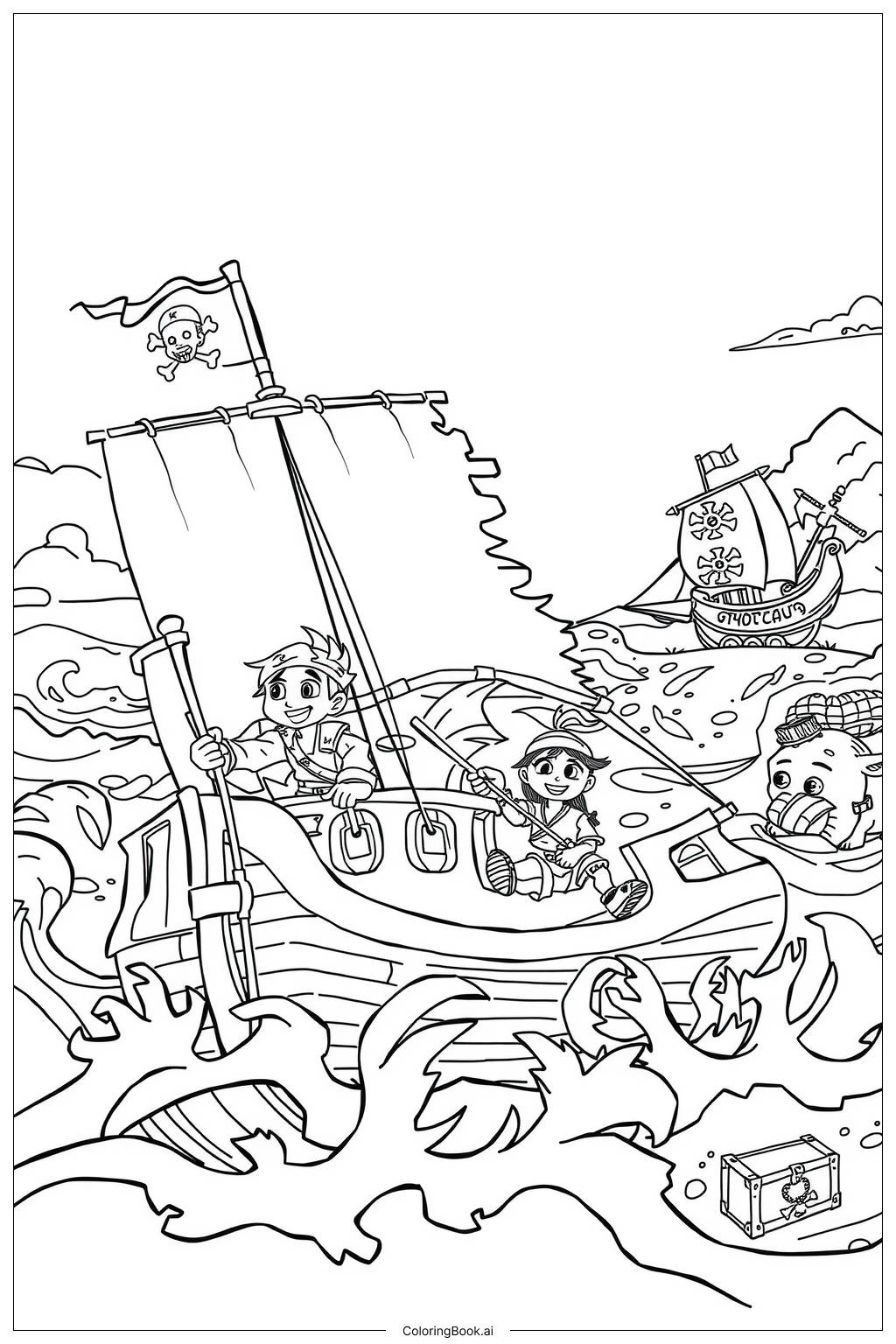  Jake and the Neverland Pirates Adventure Coloring Page 