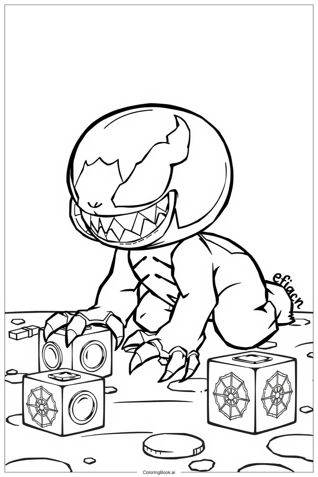  Page de coloriage bébé venom 