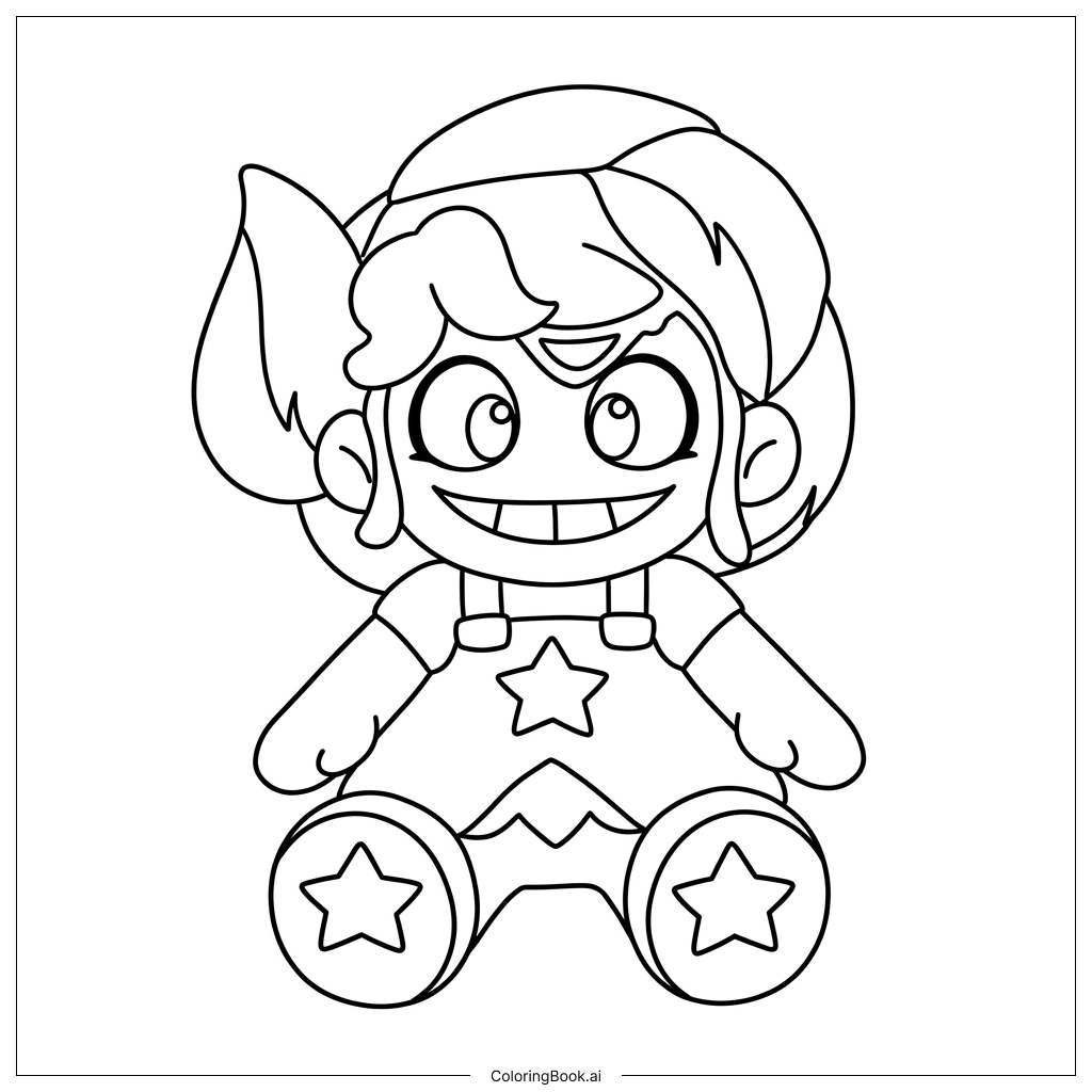  莉莉愛辮子著色頁 