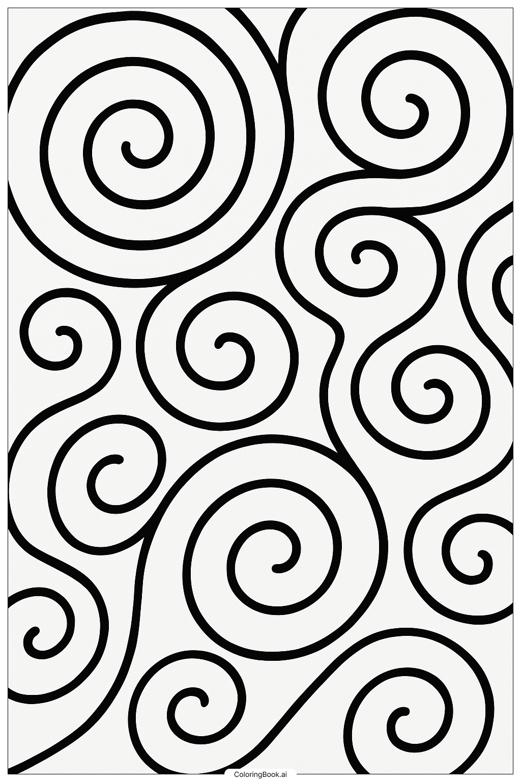  Trang tô màu Những Vòng Xoáy Lớn Mê Hoặc 