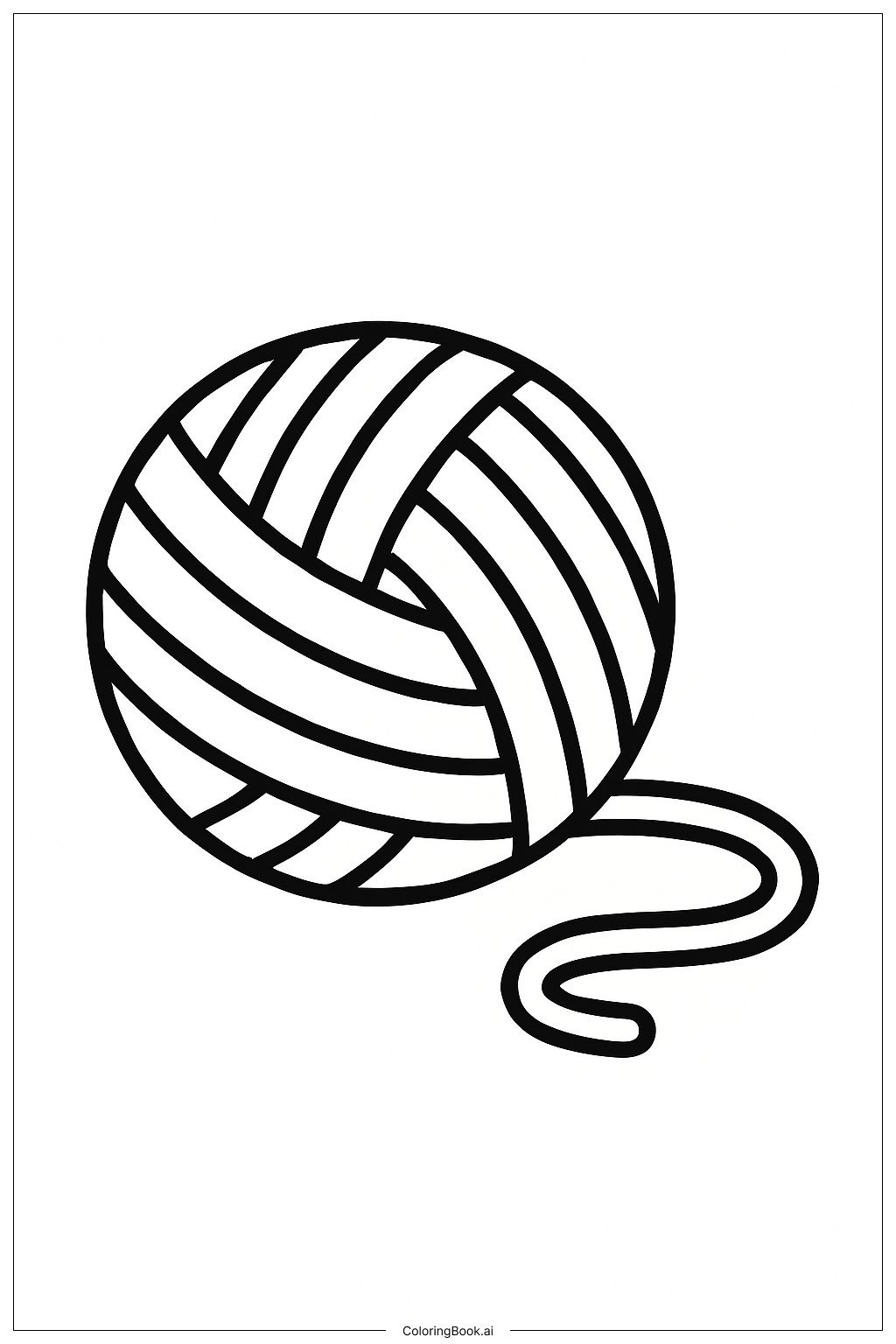  A Cozy Ball Of Yarn Coloring Page 