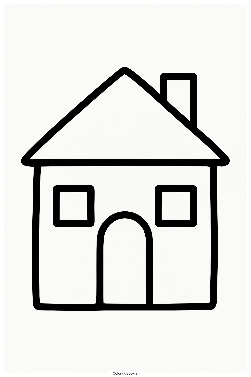 House Coloring Page