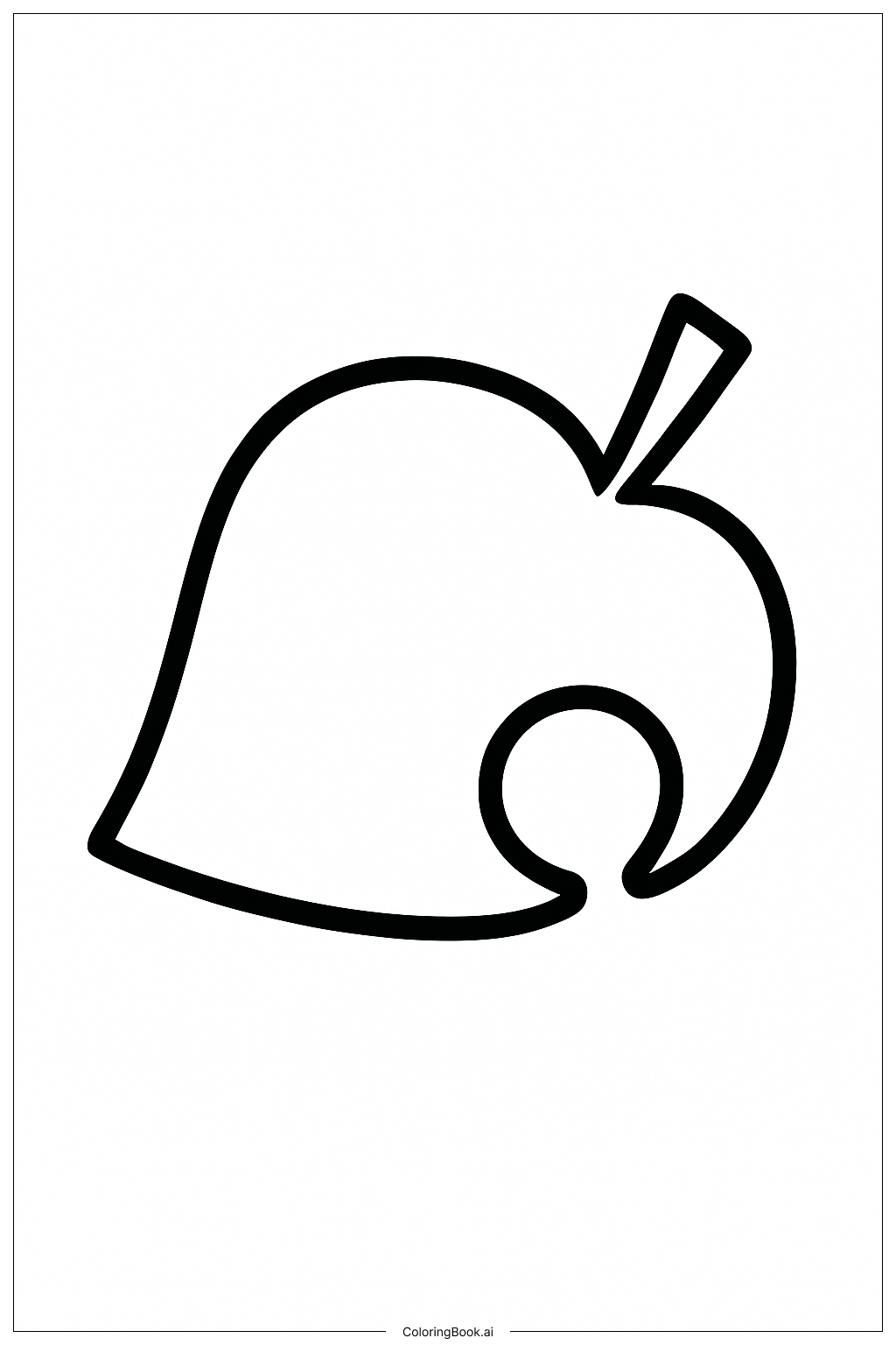  Das Animal Crossing Nook Blatt Logo Ausmalseite 