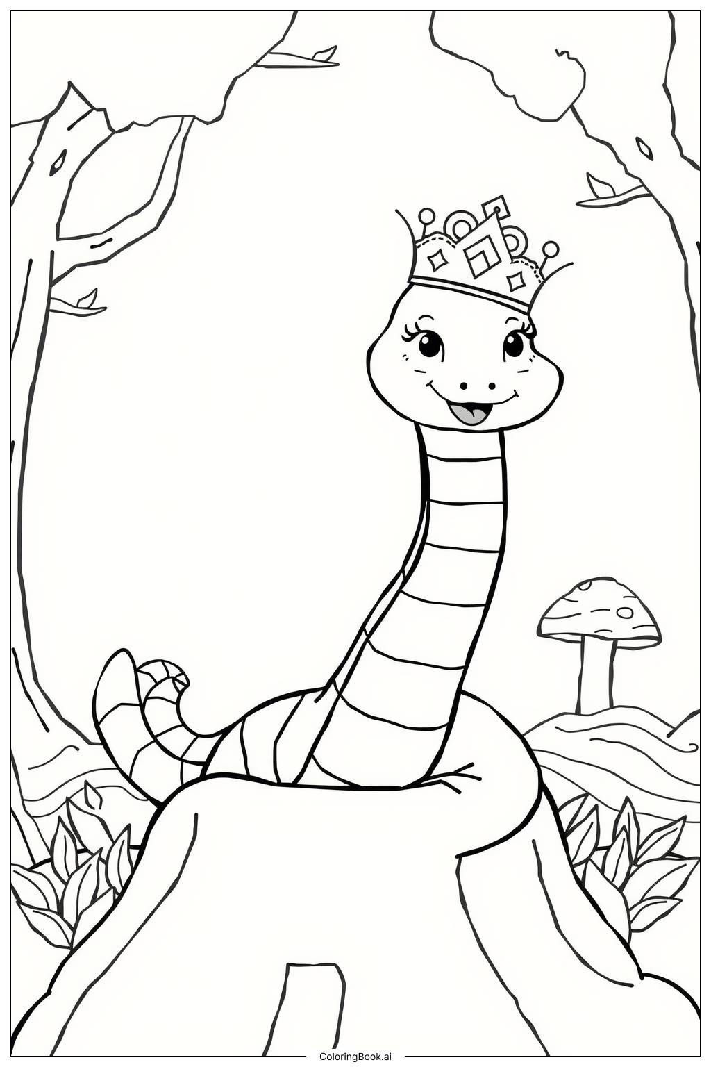  Page de coloriage Royaume de la Forêt des Serpents 