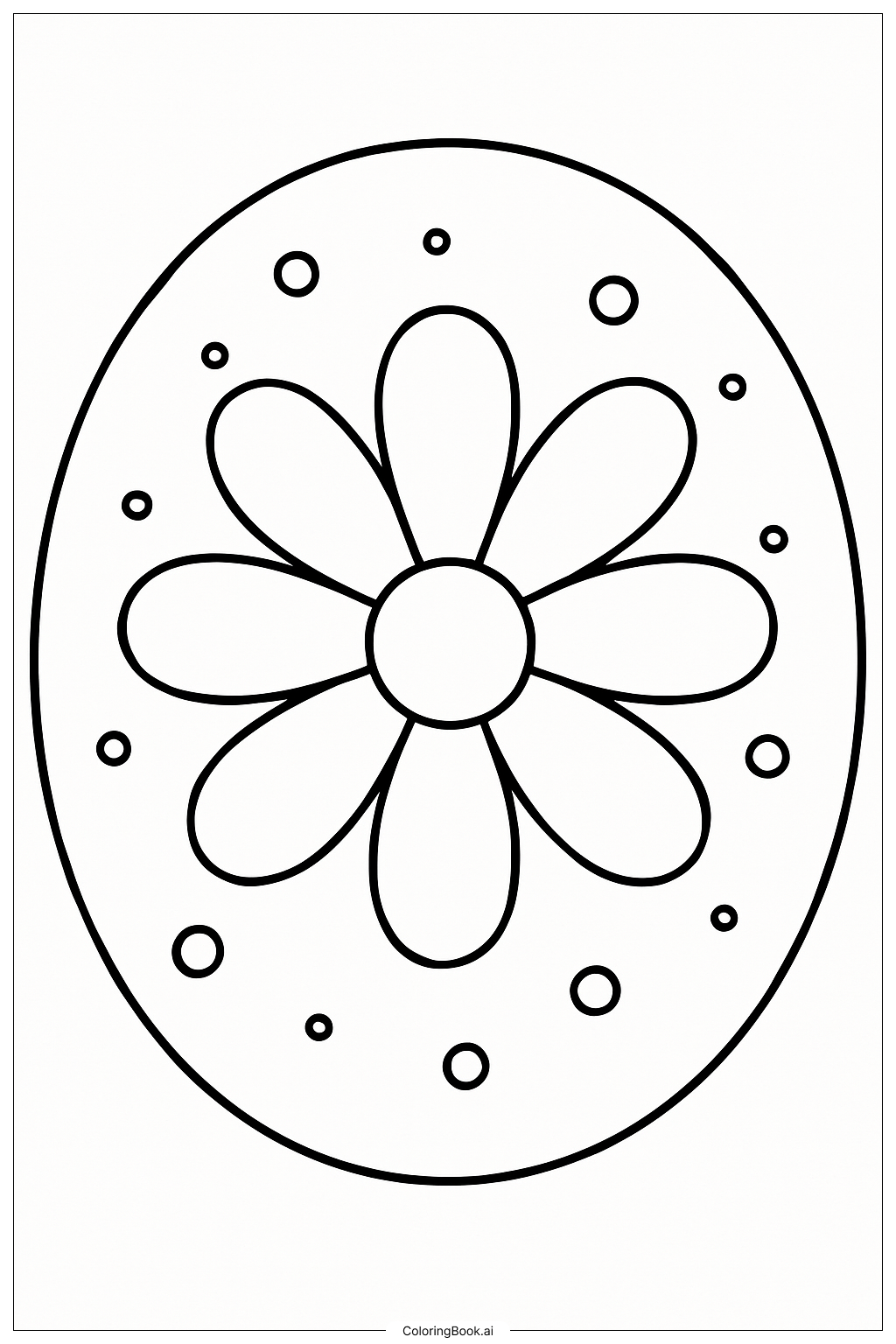  一朵有八瓣的花填色页 