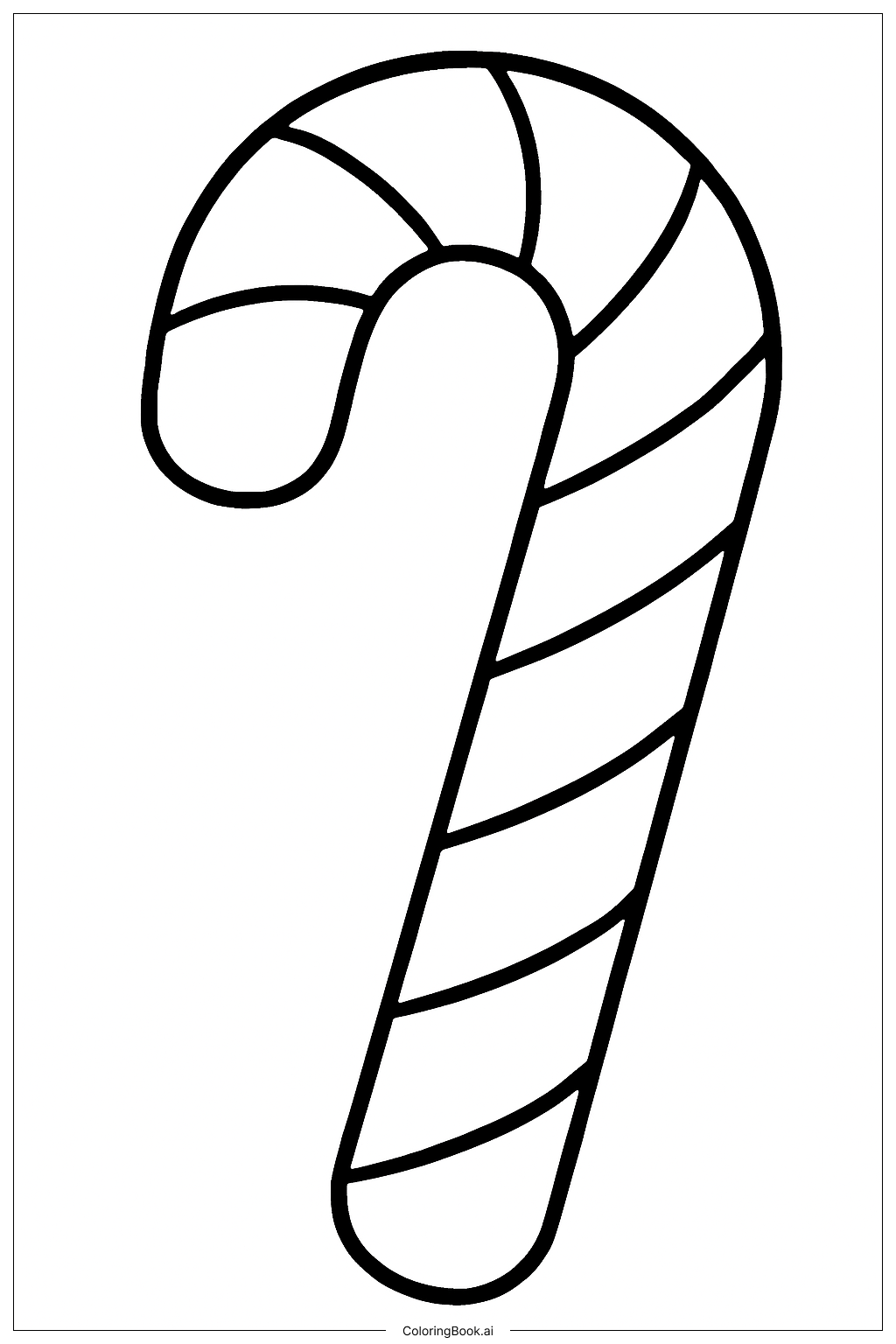  사탕 지팡이 색칠공부 페이지 