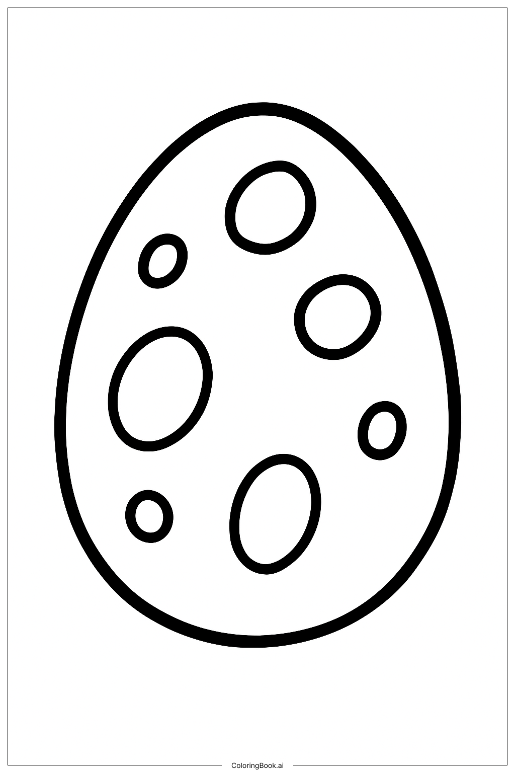  A Spotted Robin's Egg Coloring Page 