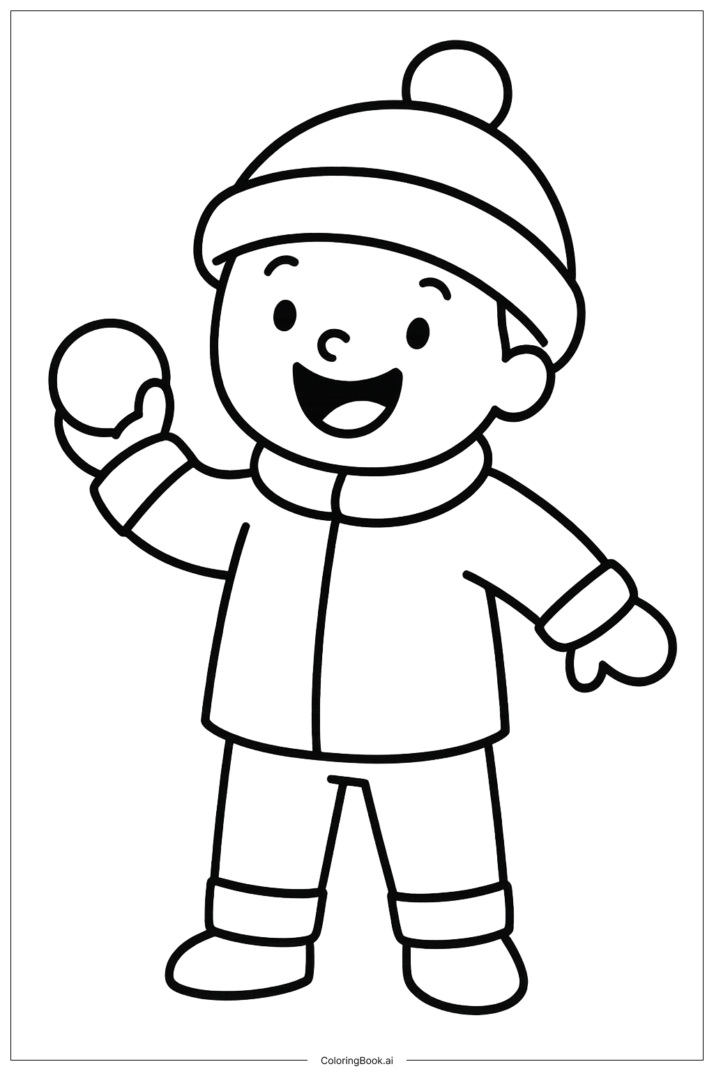  눈 오는 날을 기다리며 즐거운 시간 색칠공부 페이지 