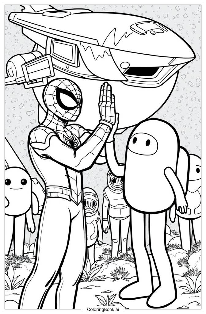  Spider-Man Among Us Coloring Page 